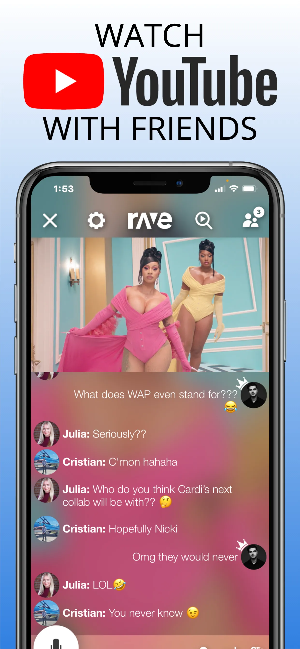 Rave - Watch Party iphone screenshot 3