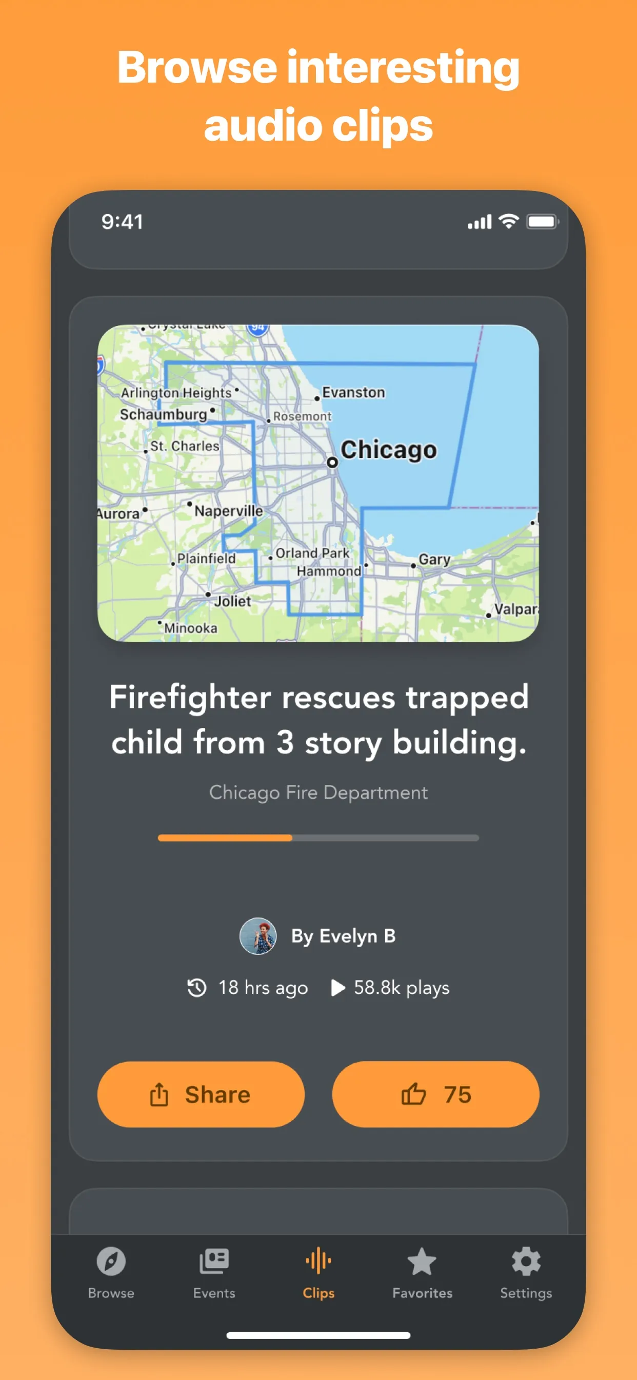 Police Scanner Radio & Fire iphone screenshot 2