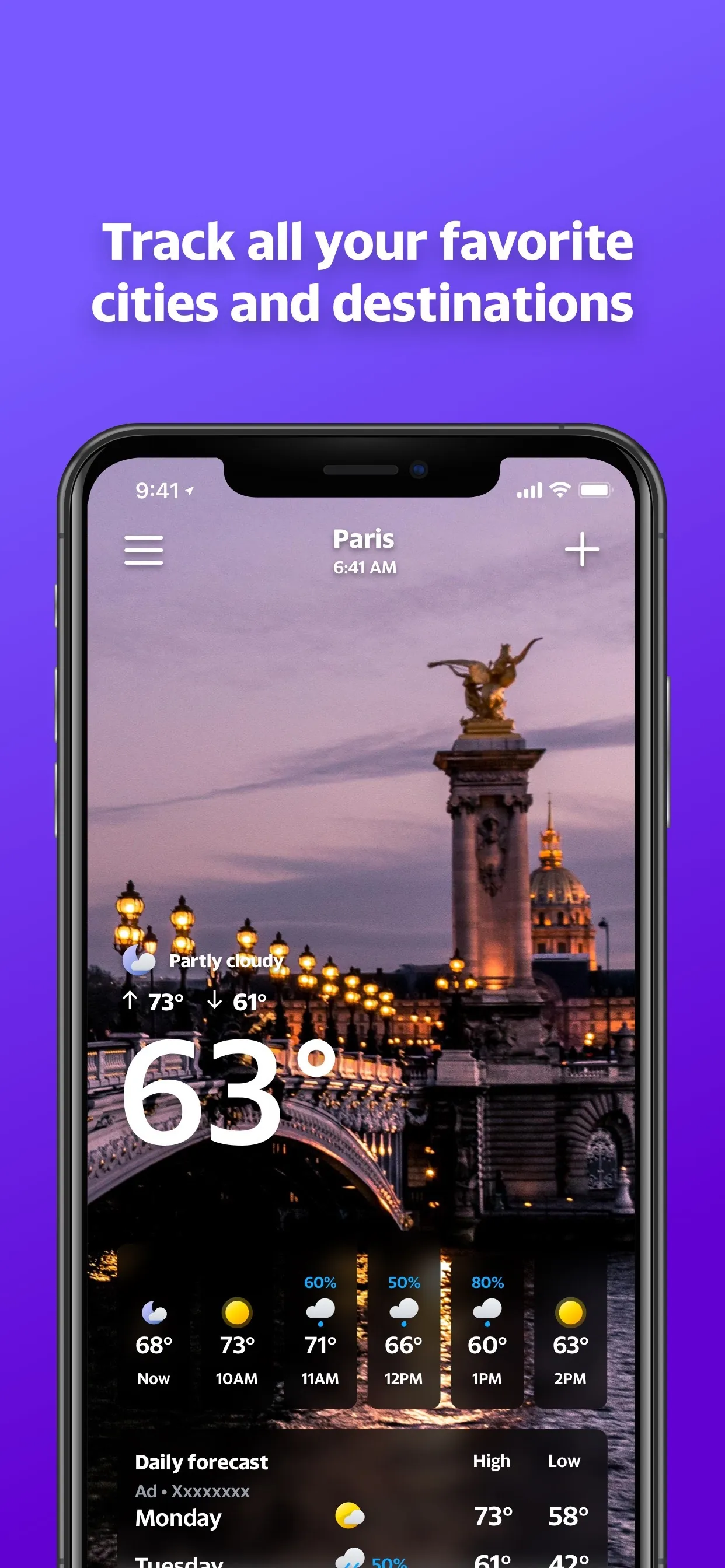Yahoo Weather iphone screenshot 4