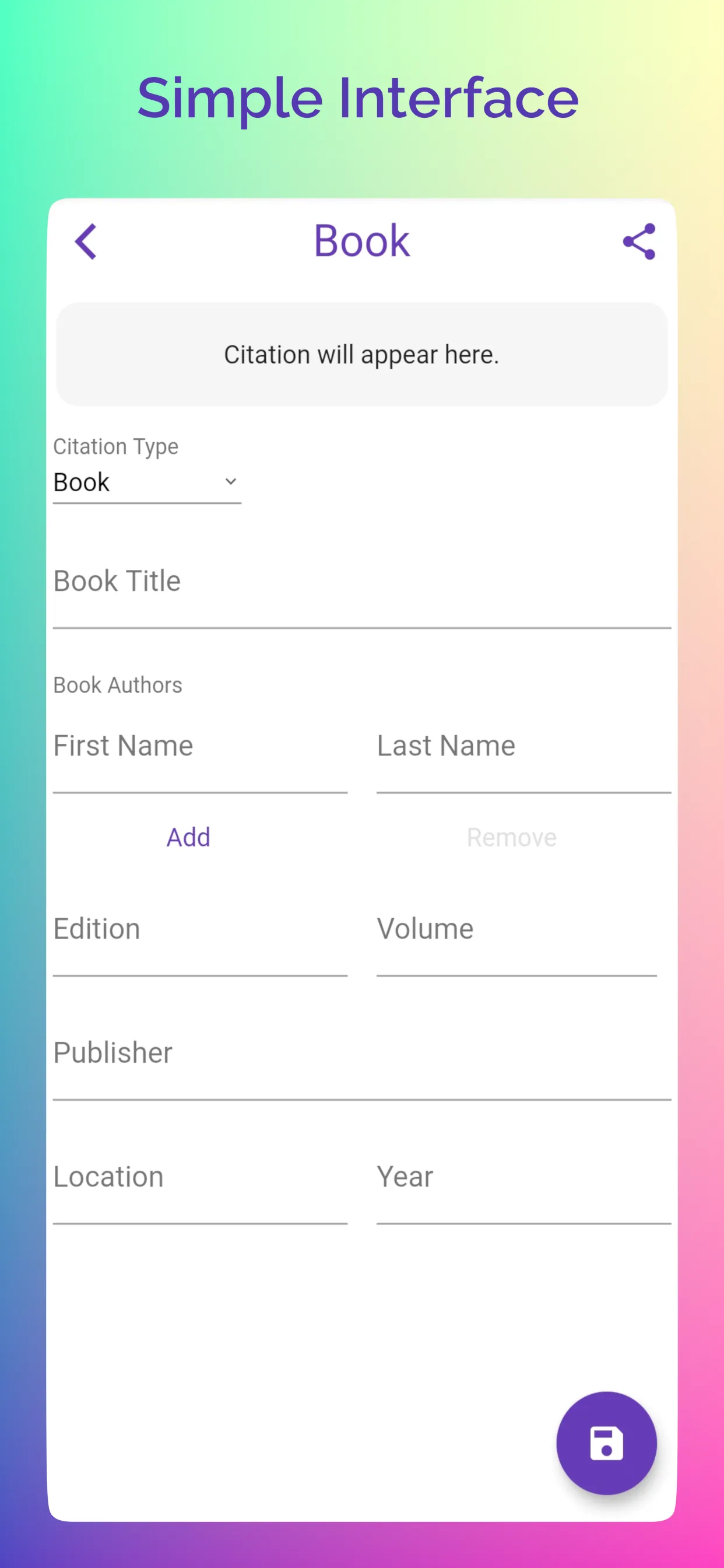 Cite It Now: Easy referencing iphone screenshot 3