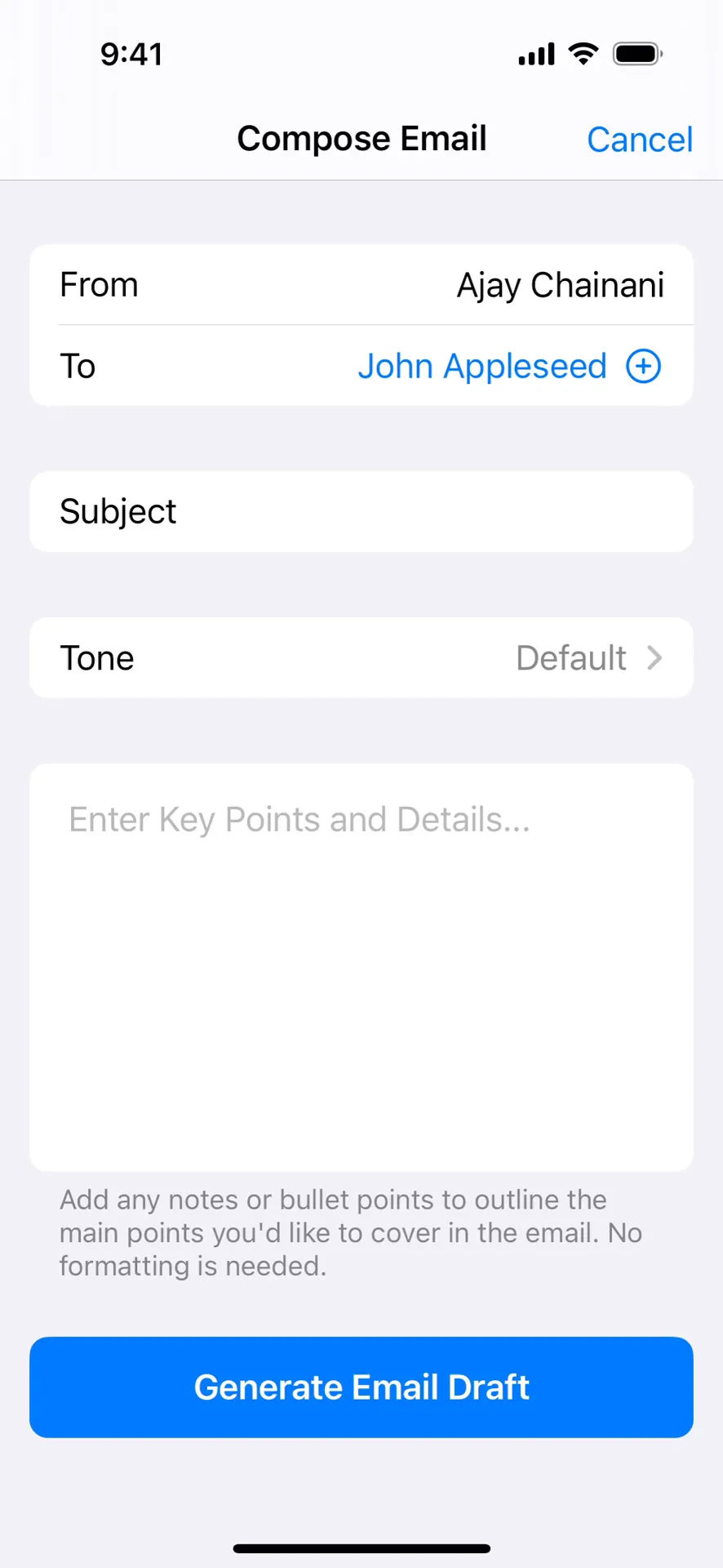 AI Email Writing Helper: MAILE iphone screenshot 1