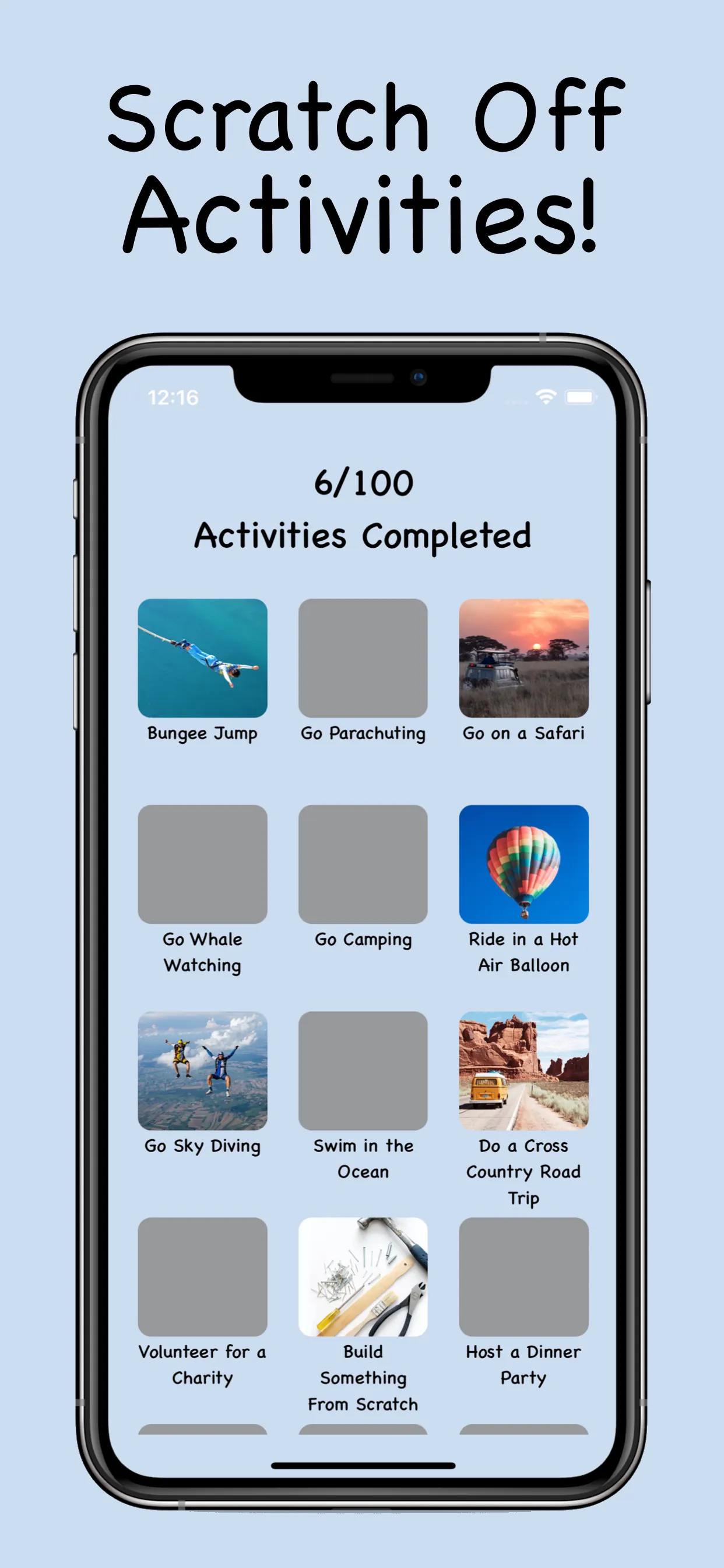 The Bucket List - Things to do iphone screenshot 1