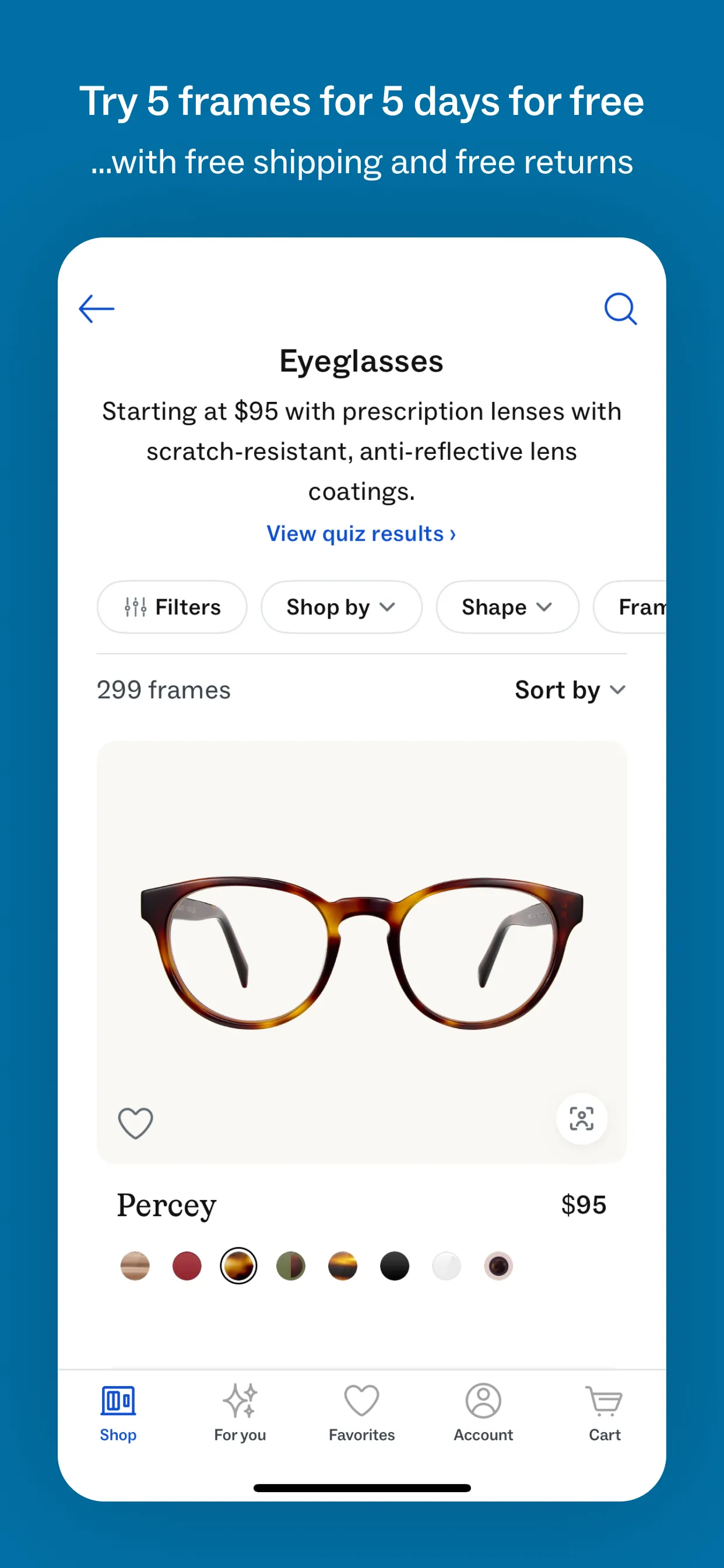 Warby Parker iphone screenshot 5