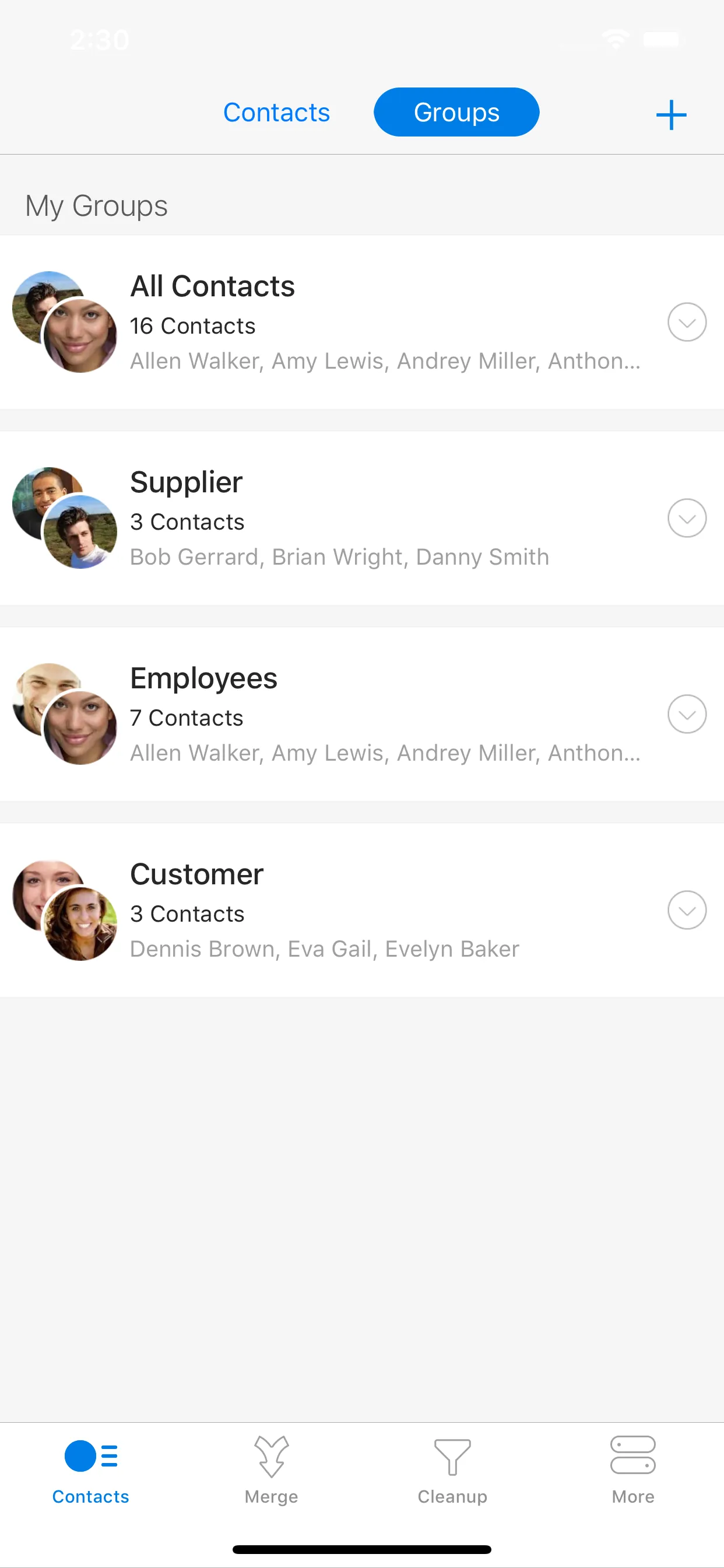 Easy Contacts. iphone screenshot 2