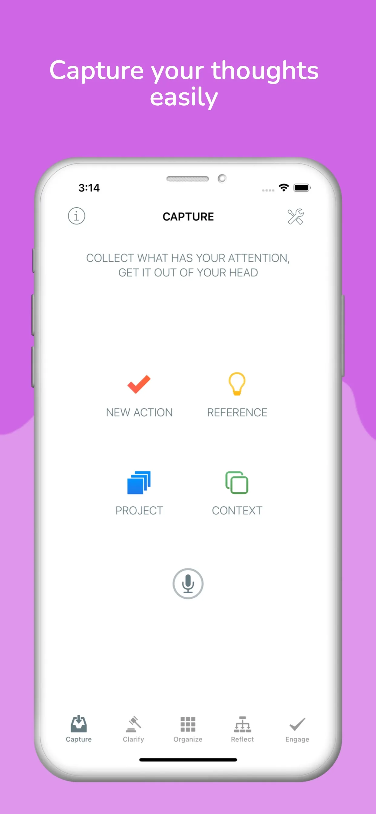 Clair GTD Planner Pro iphone screenshot 1