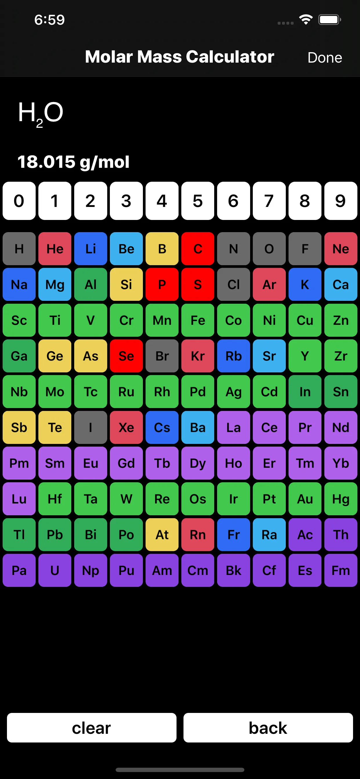 The Chemistry App iphone screenshot 2