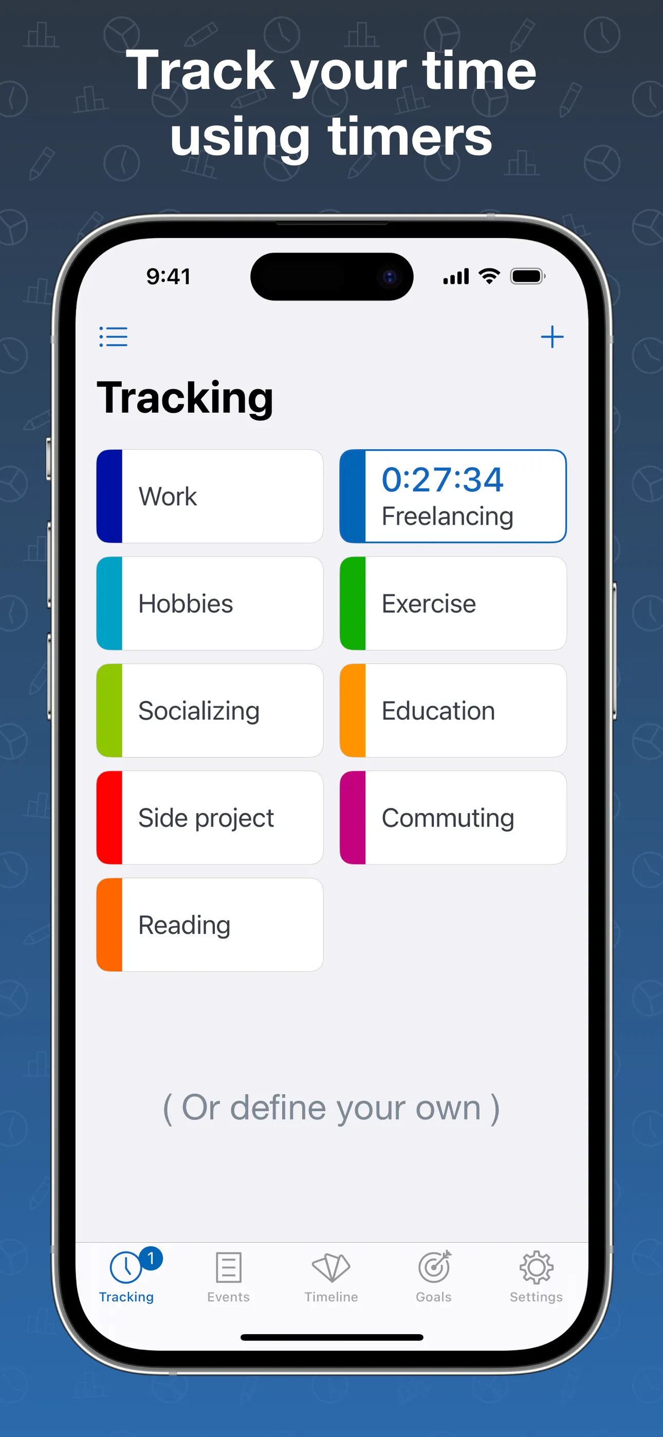 Timelines Time Tracking iphone screenshot 1