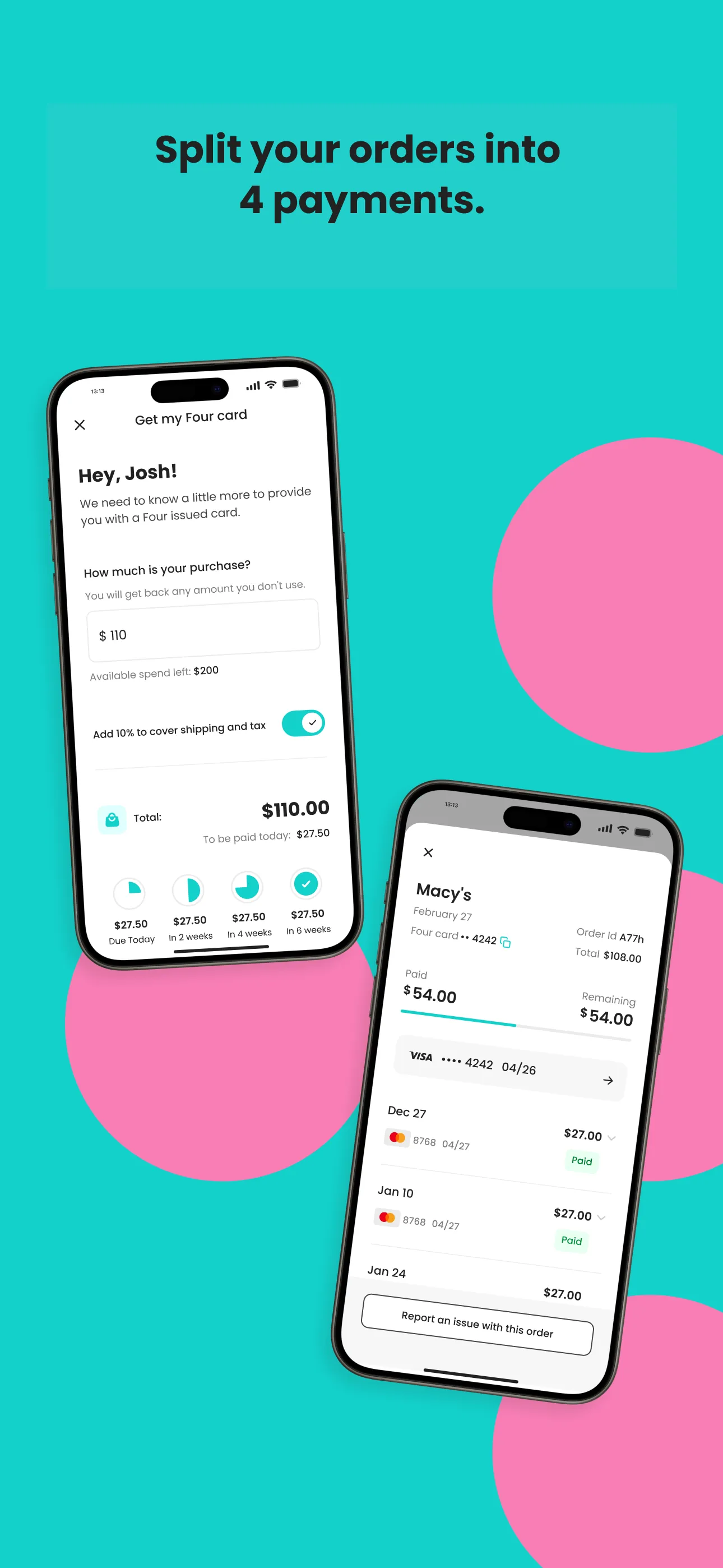 Four | Buy Now, Pay Later iphone screenshot 2