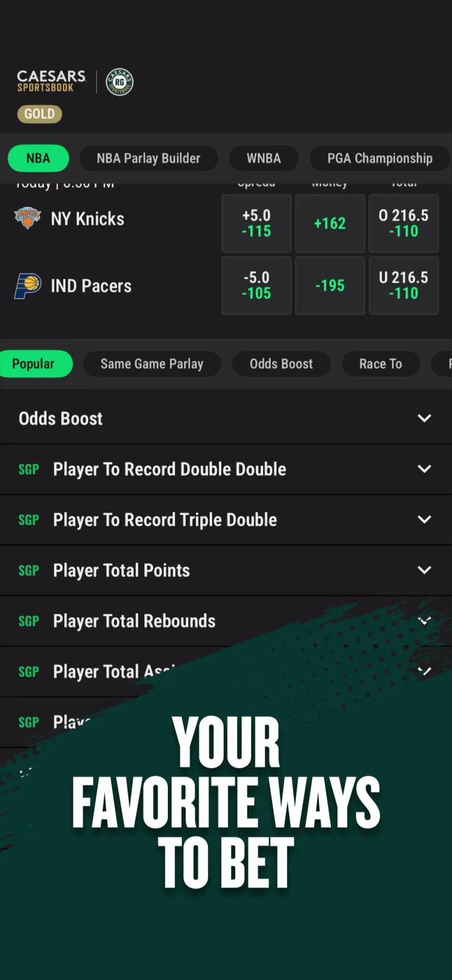 Caesars Sportsbook iphone screenshot 1