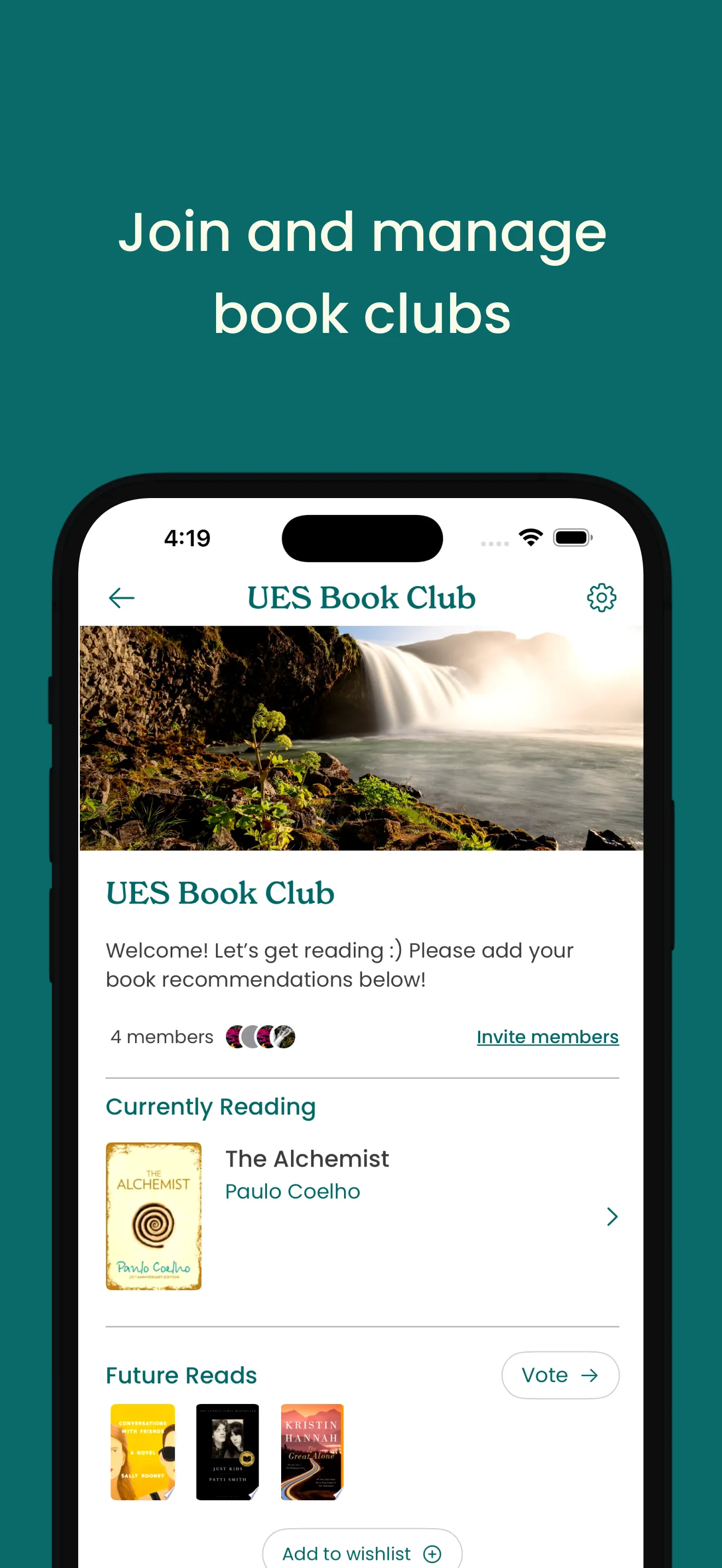 Book Club: Join & Manage Clubs iphone screenshot 2