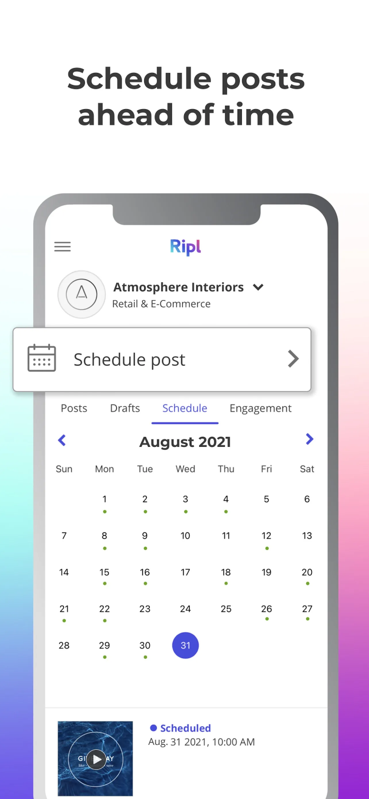 Ripl: Social Media Marketing iphone screenshot 9