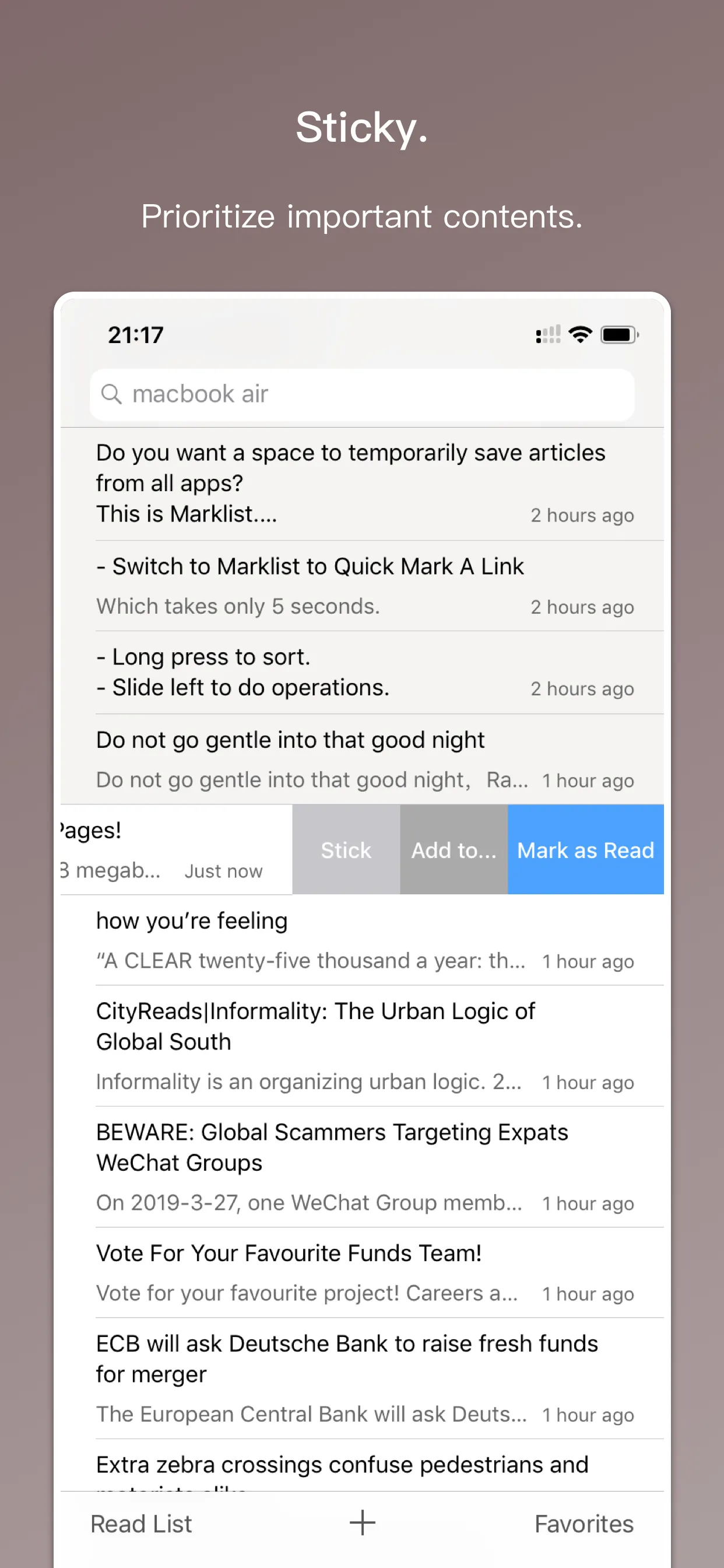 Marklist - Manage Later Things iphone screenshot 6