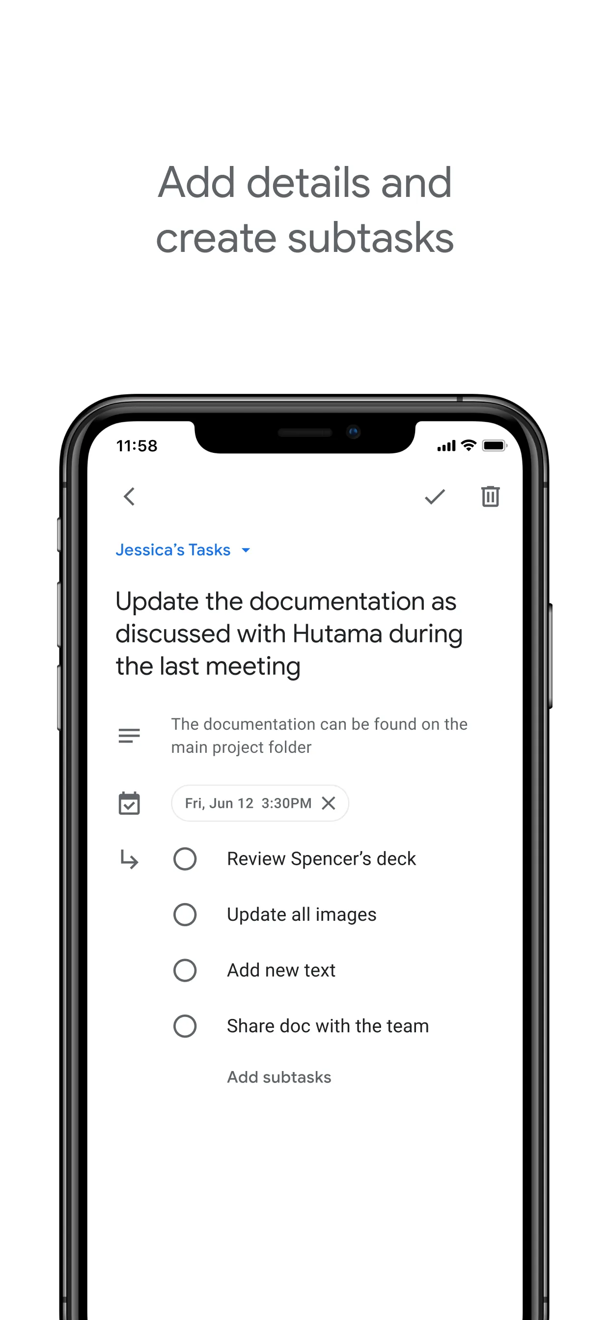 Google Tasks: Get Things Done iphone screenshot 2