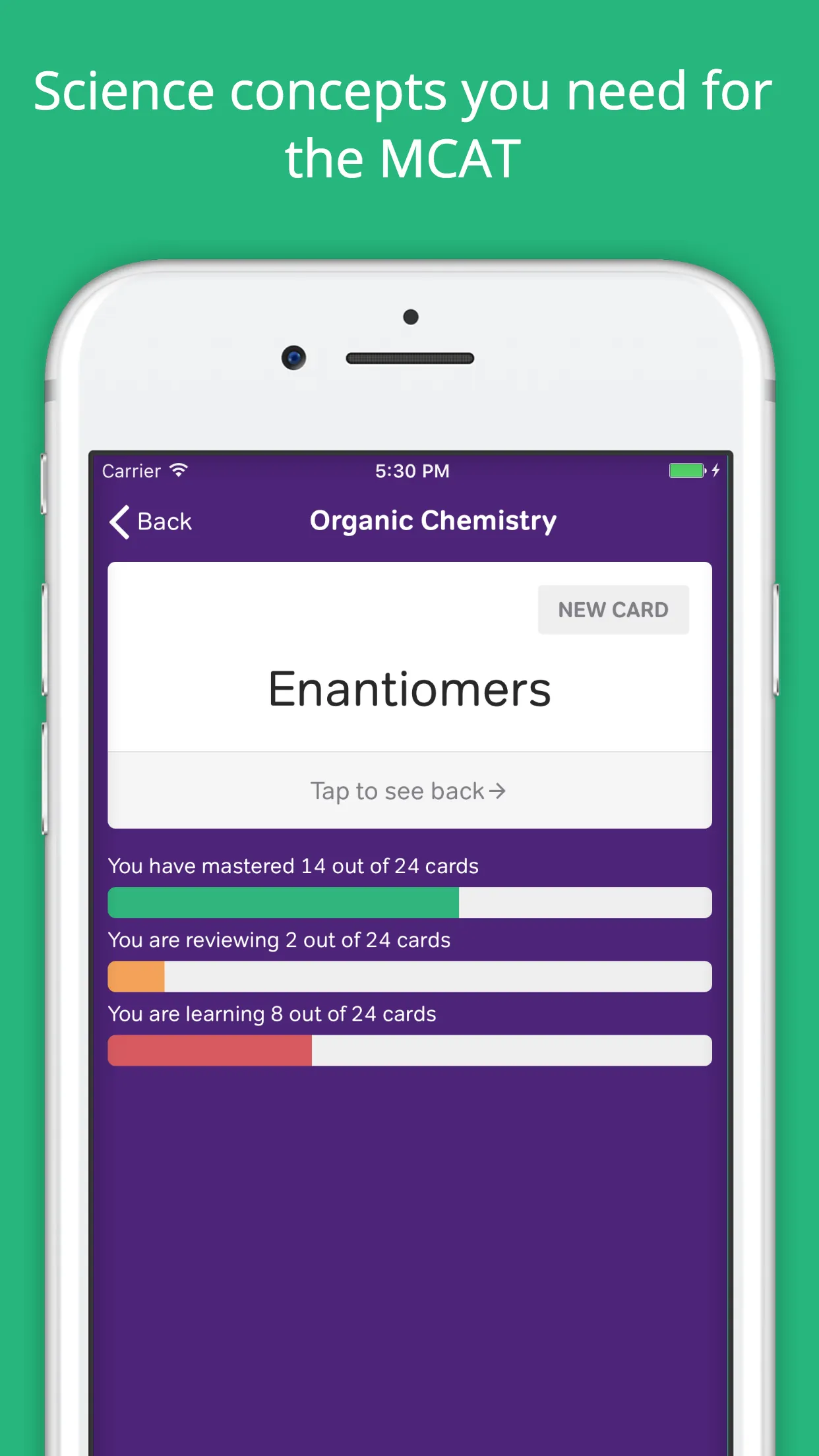 MCAT Prep: MCAT Flashcards iphone screenshot 2