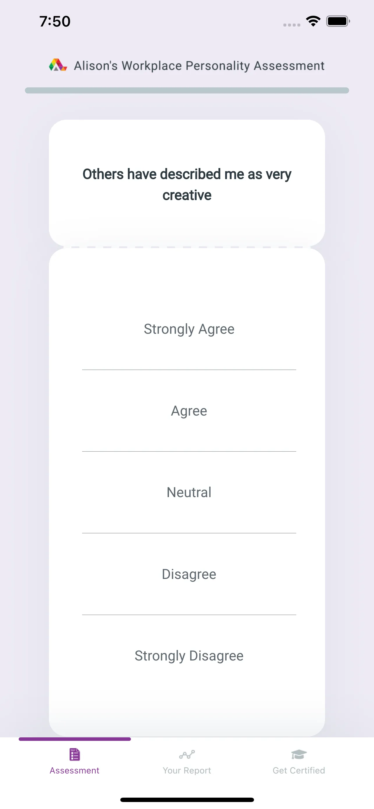 Personality Test iphone screenshot 2
