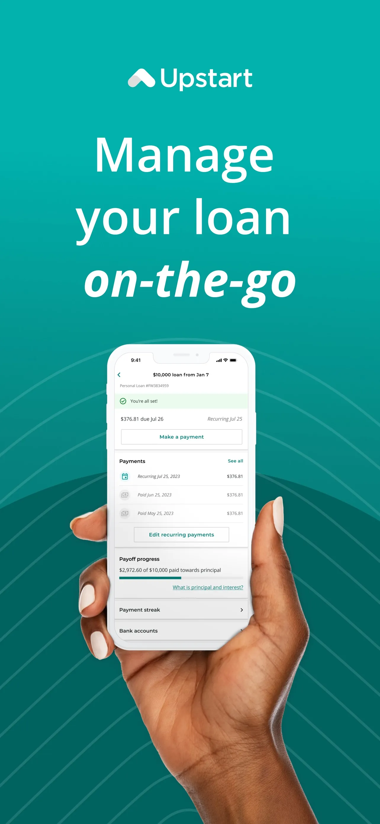 Upstart: Personal Loans + More iphone screenshot 1