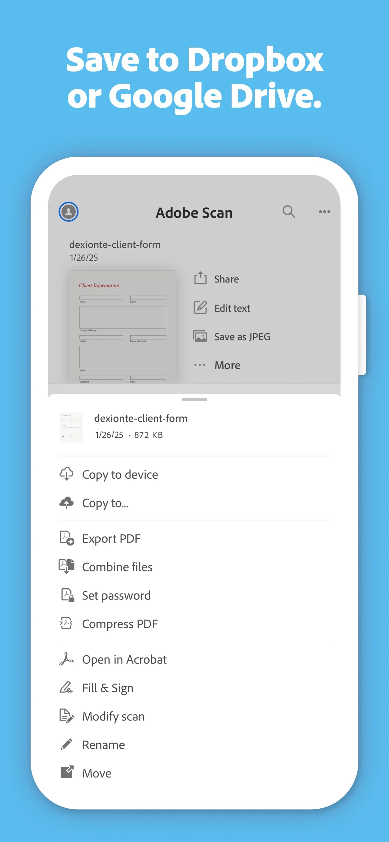 Adobe Scan: PDF & OCR Scanner iphone screenshot 6