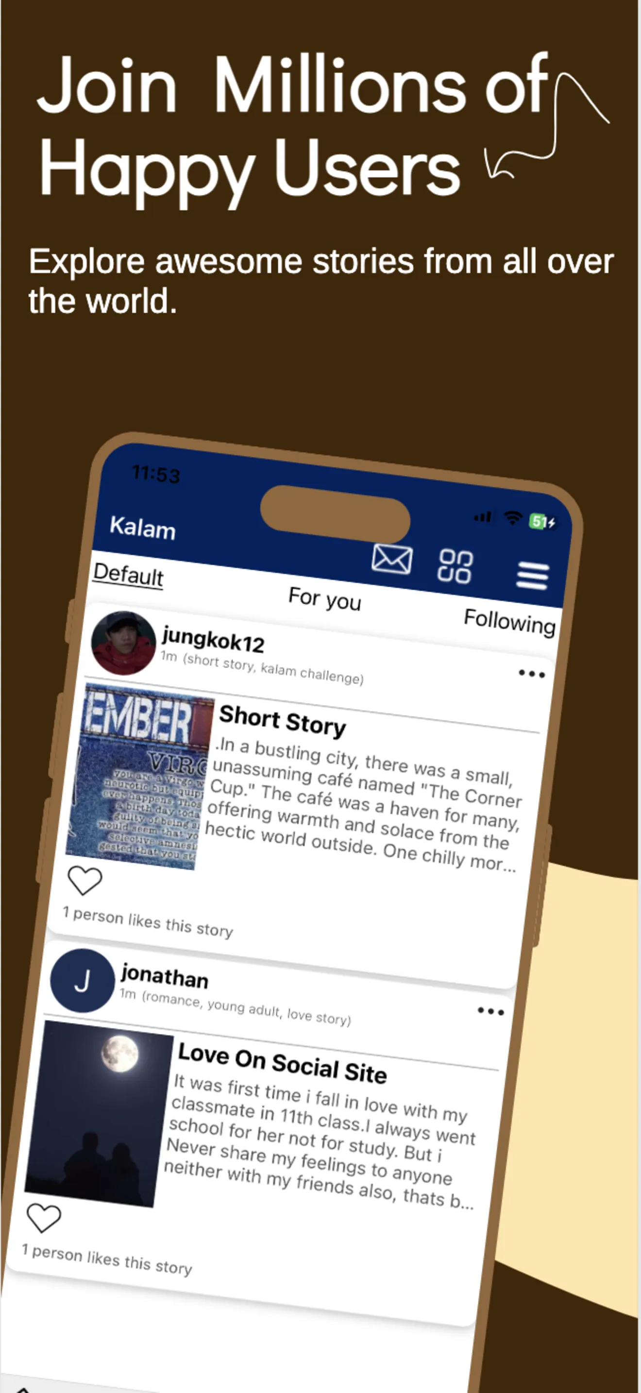 Kalam - stories app iphone screenshot 2