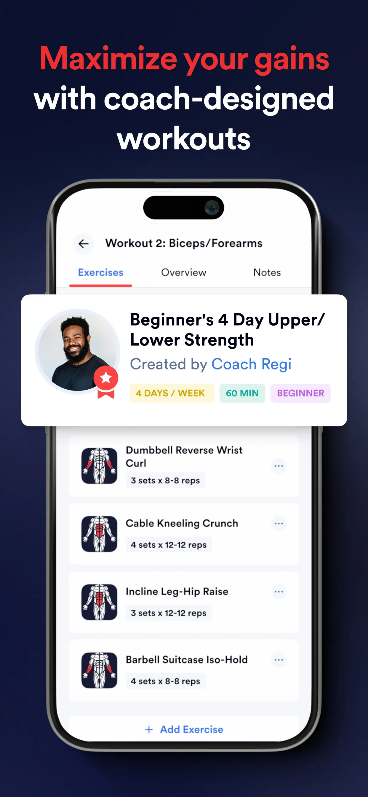 Caliber: Strength Training iphone screenshot 3