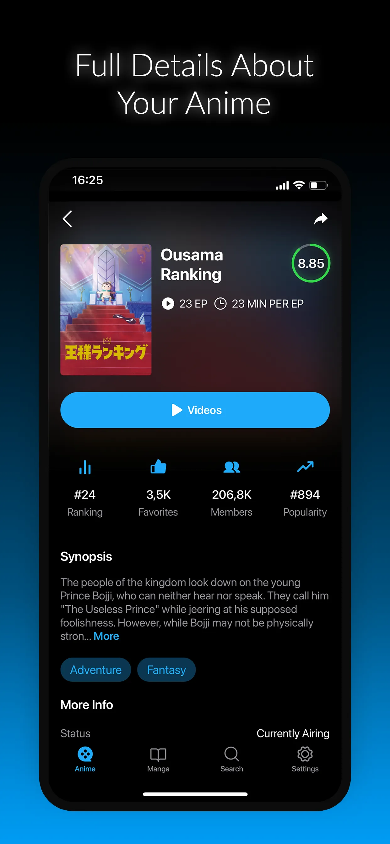 AnimeX: Anime on Titan iphone screenshot 2