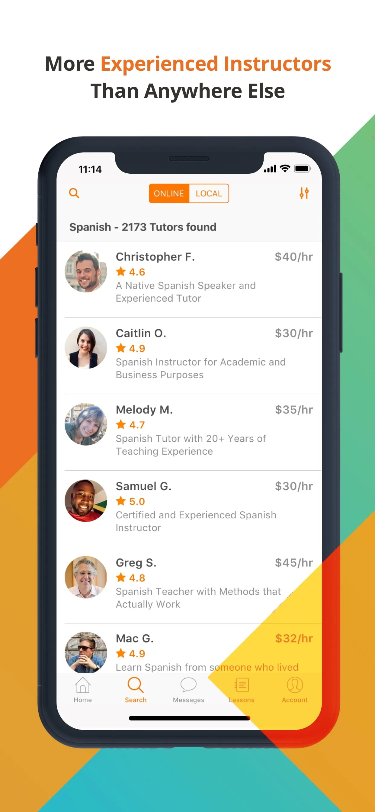 Wyzant - Find a tutor iphone screenshot 1