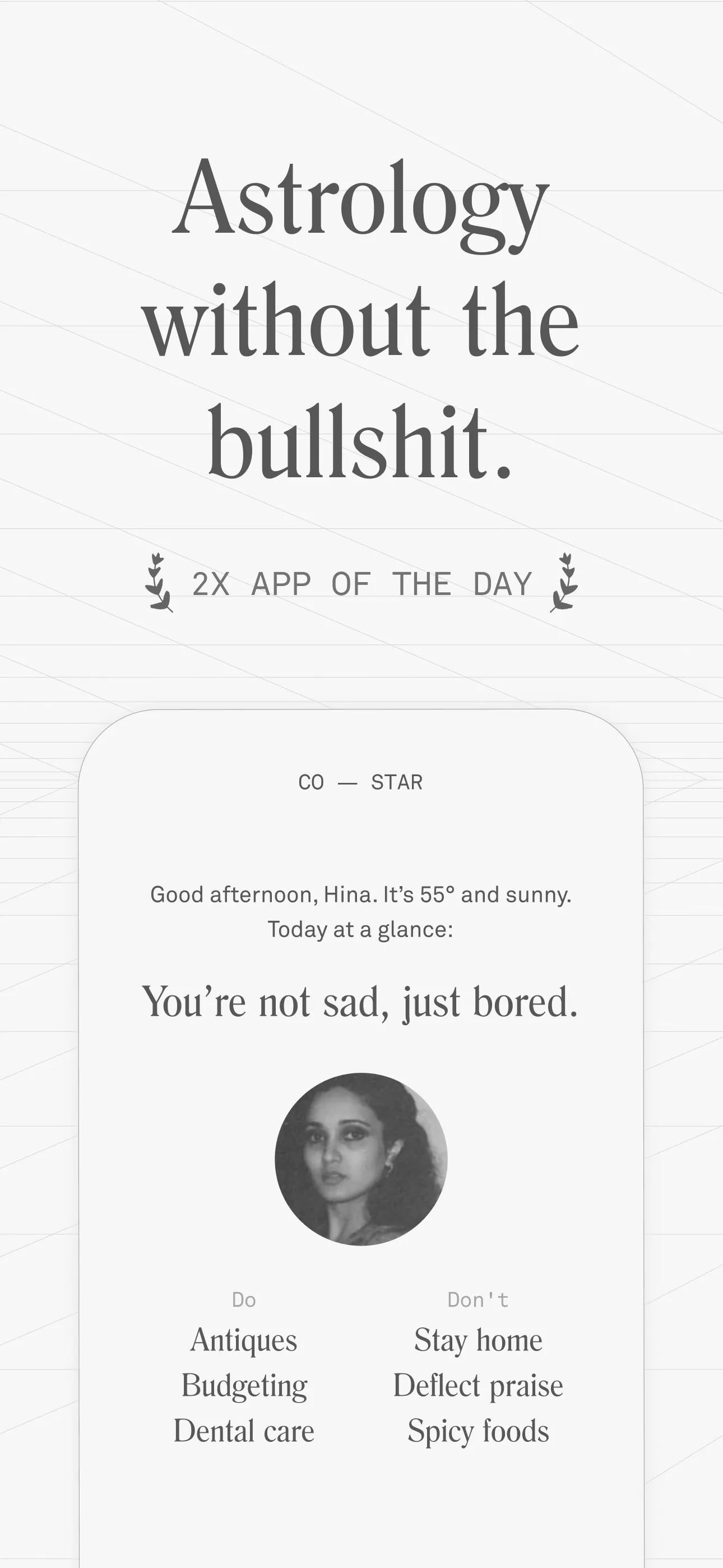 Co–Star Personalized Astrology iphone screenshot 1