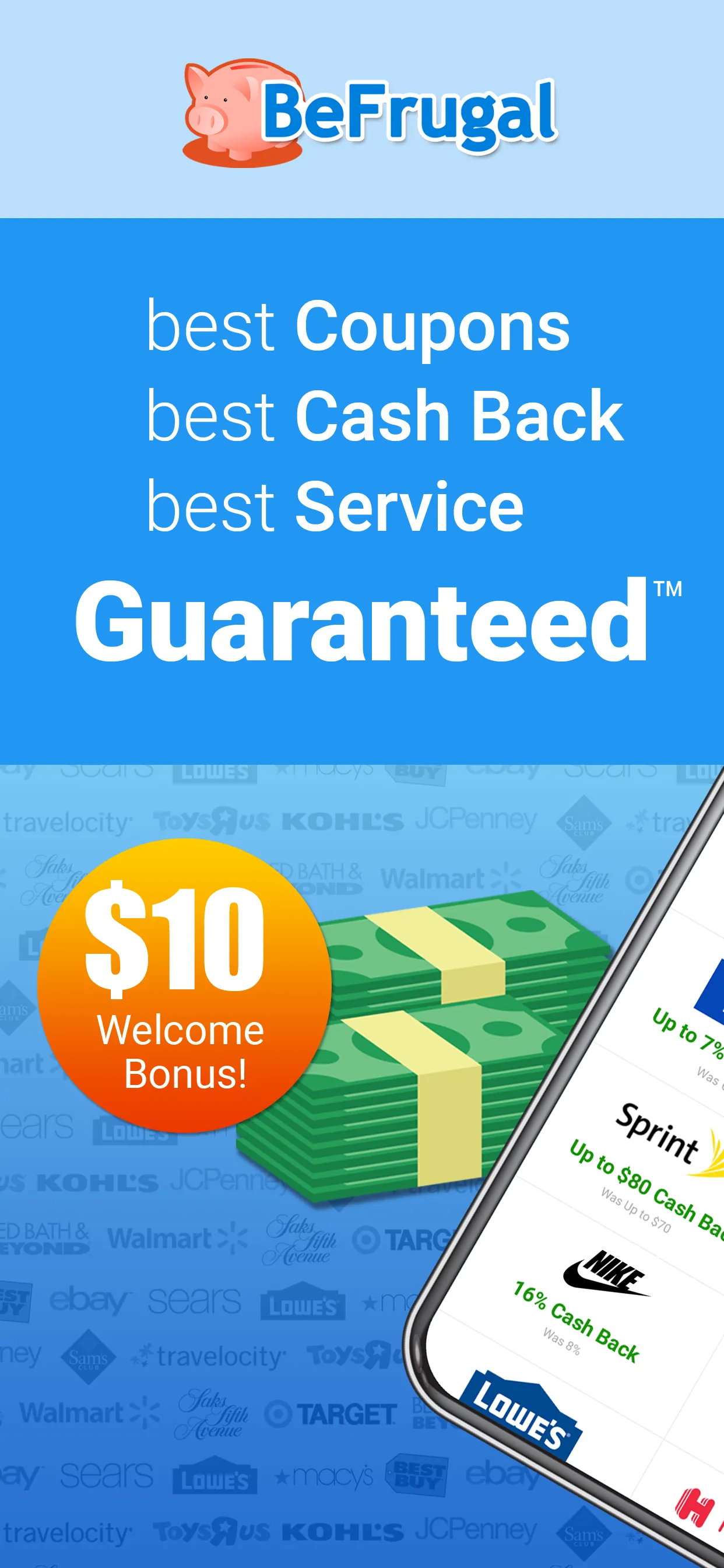 BeFrugal Cash Back & Coupons iphone screenshot 1