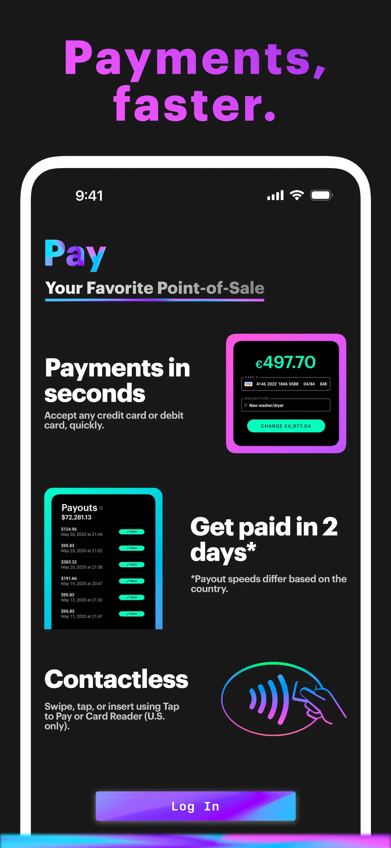 Pay for Stripe iphone screenshot 2