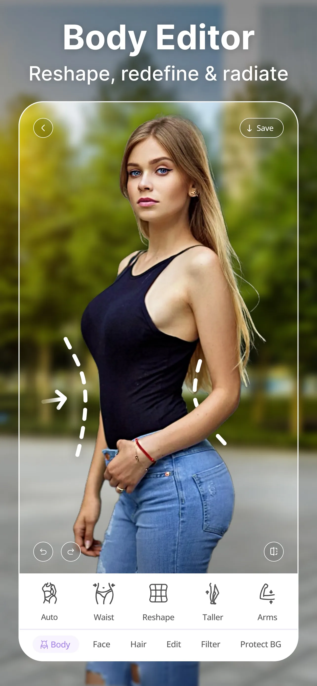 BeautyUp－AI Face & Body Editor iphone screenshot 2