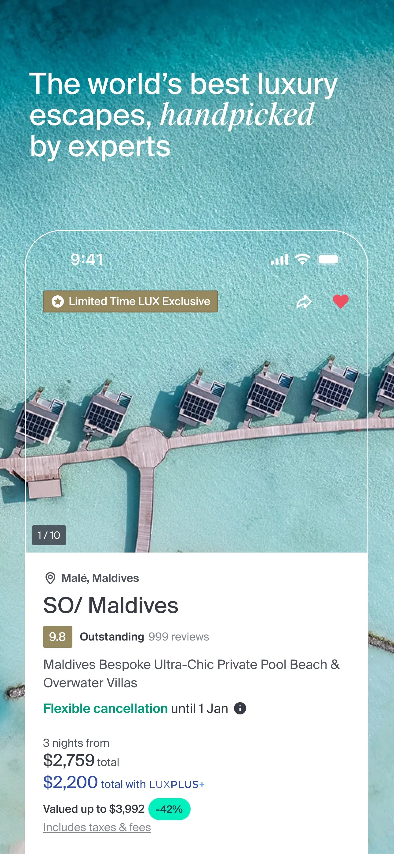 Luxury Escapes: Travel Deals iphone screenshot 1