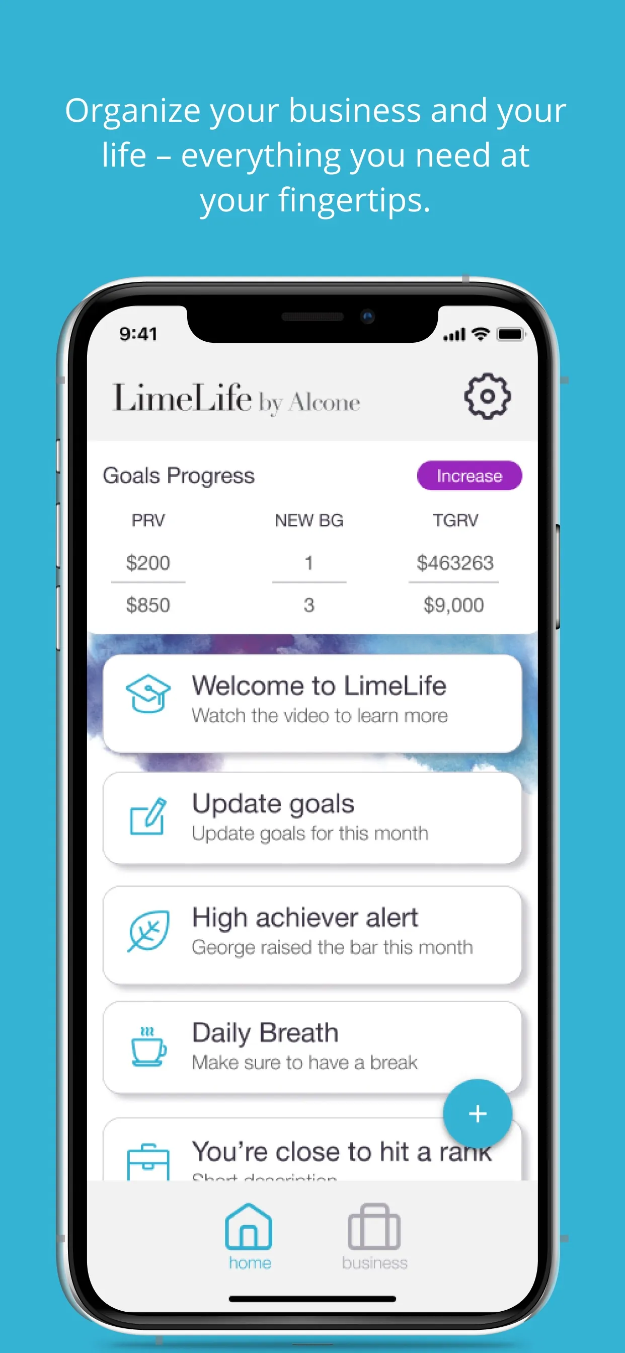 LimeLife Goals App for BGs iphone screenshot 1