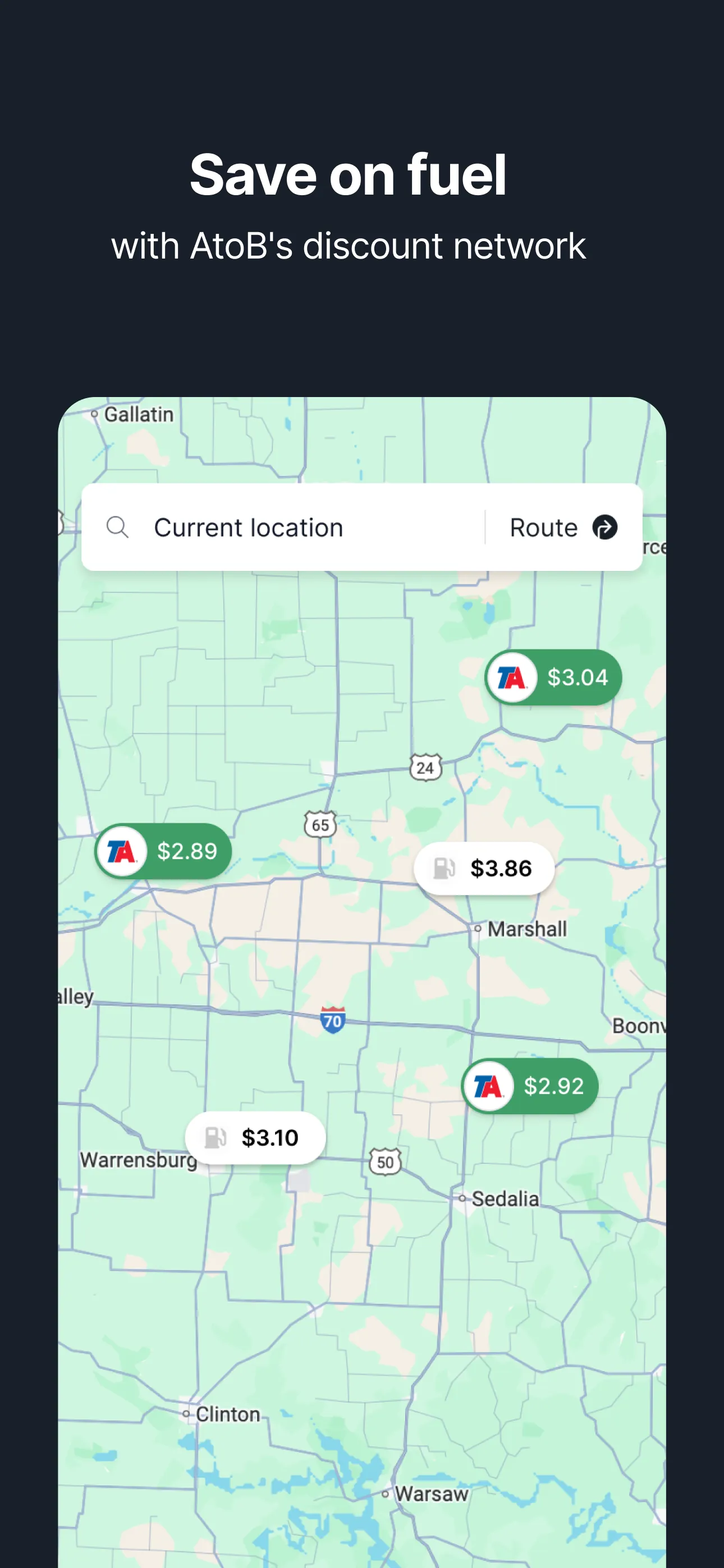 AtoB: Find and Save on Fuel iphone screenshot 3