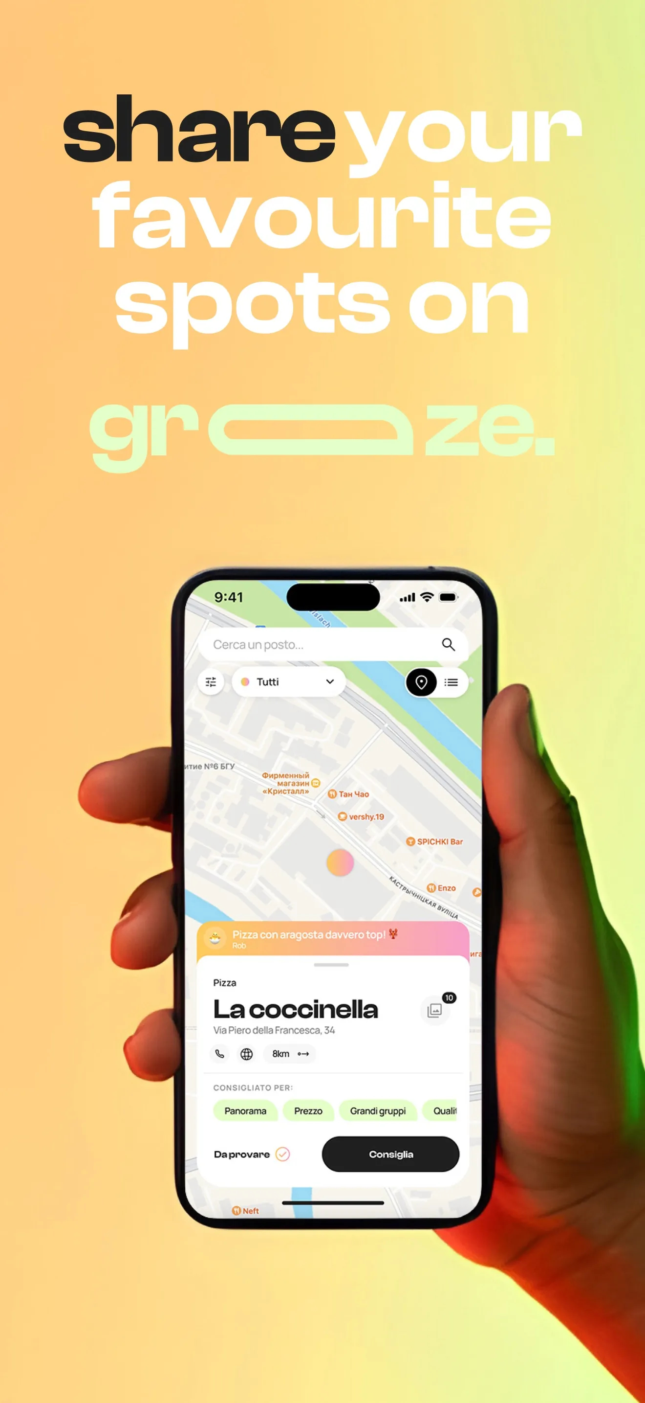 graze - foodies social network iphone screenshot 1