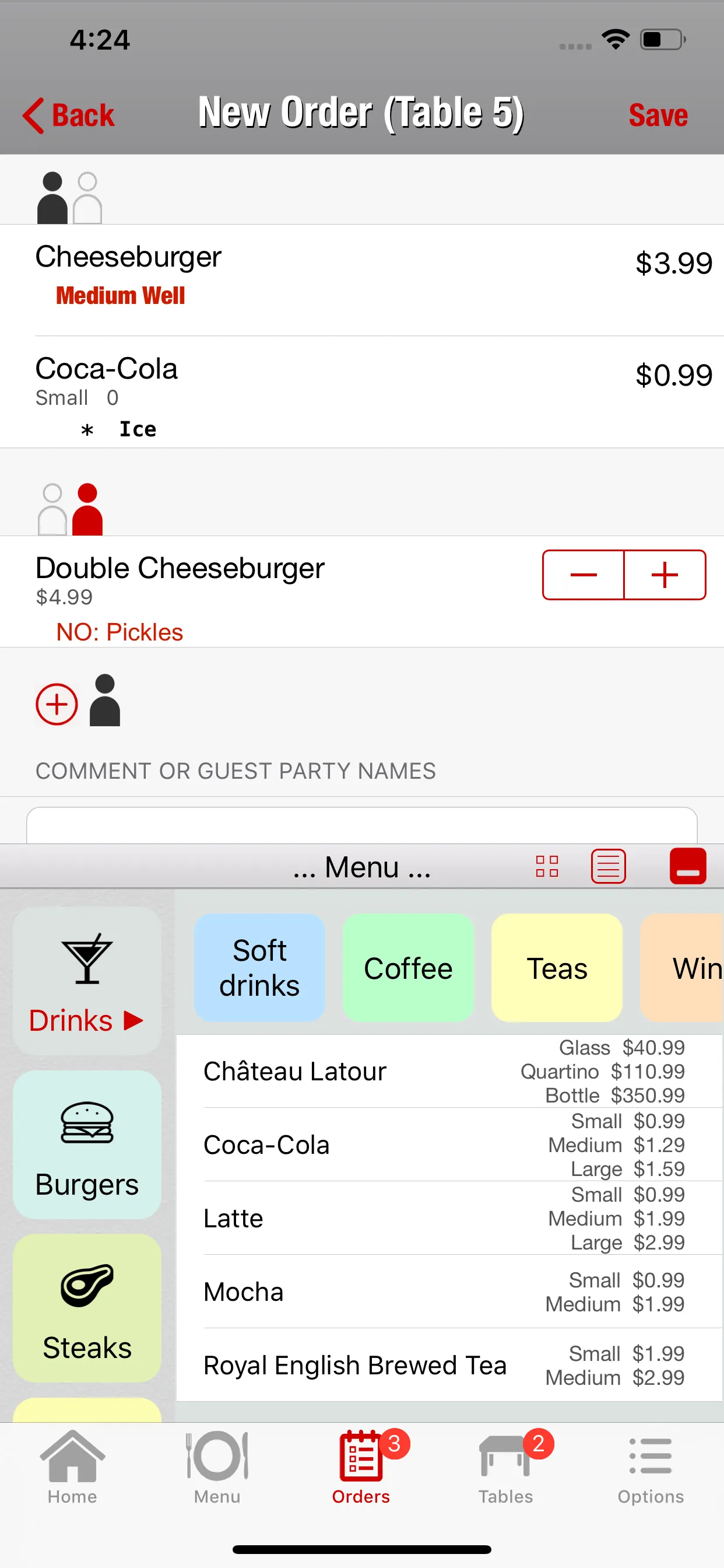 Waiter POS Restaurant System iphone screenshot 1