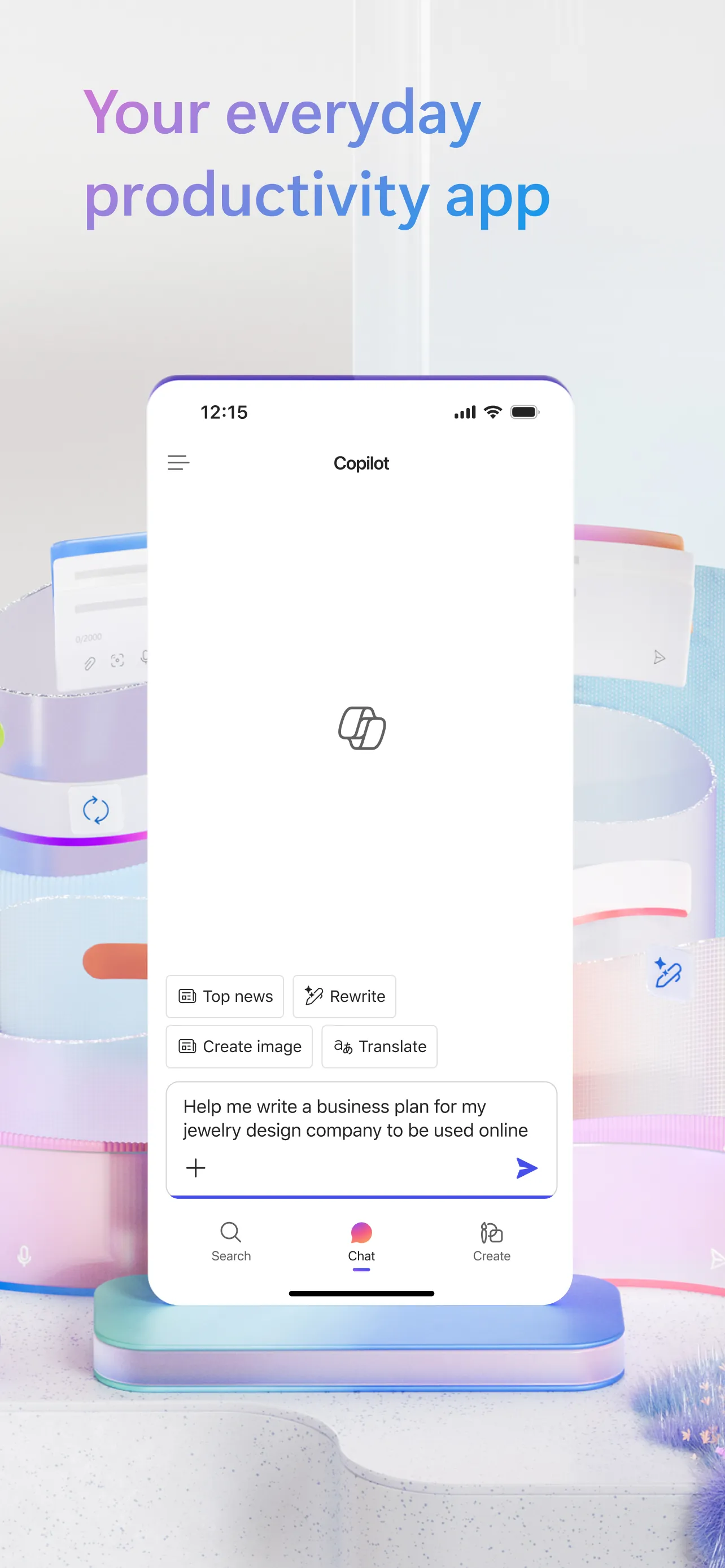 Microsoft 365 Copilot iphone screenshot 1