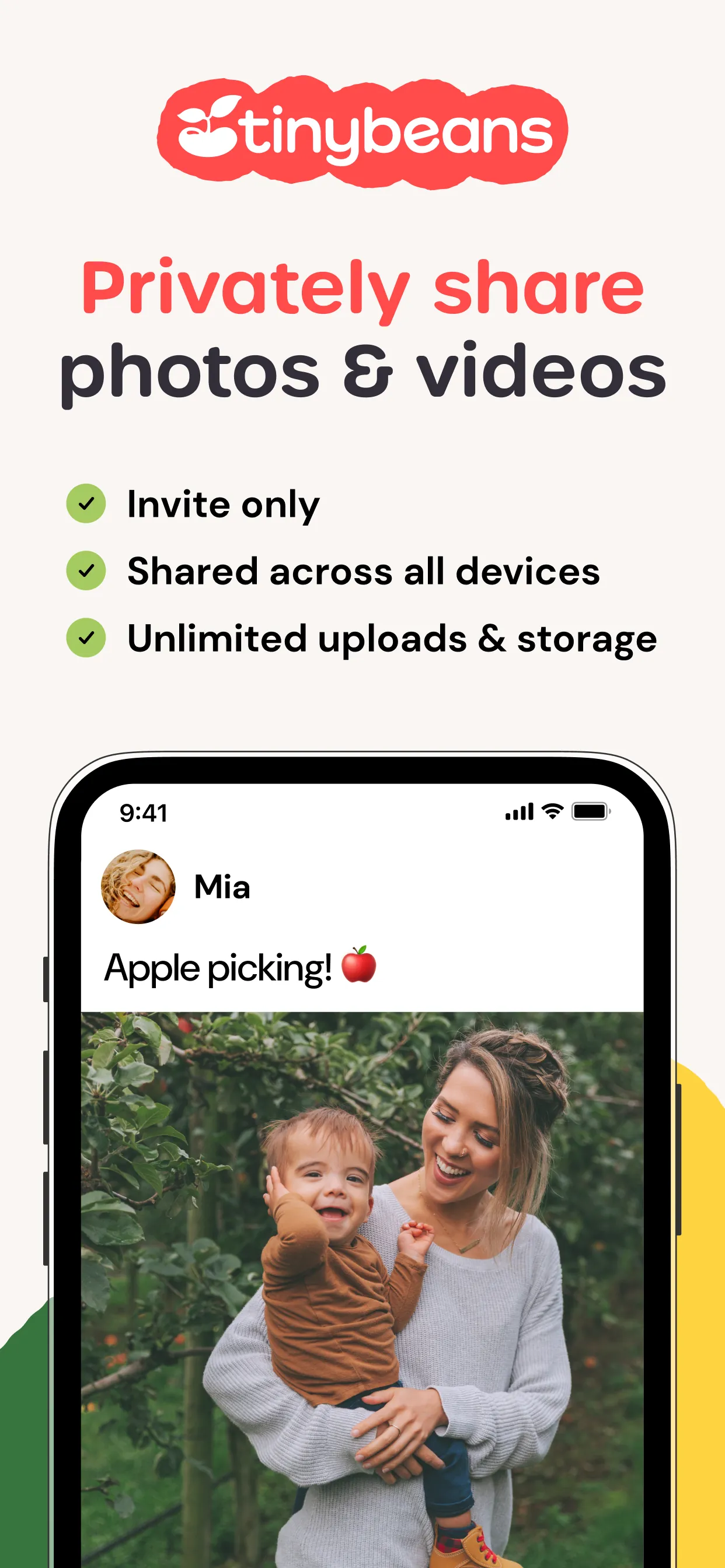 Tinybeans Private Family Album iphone screenshot 1