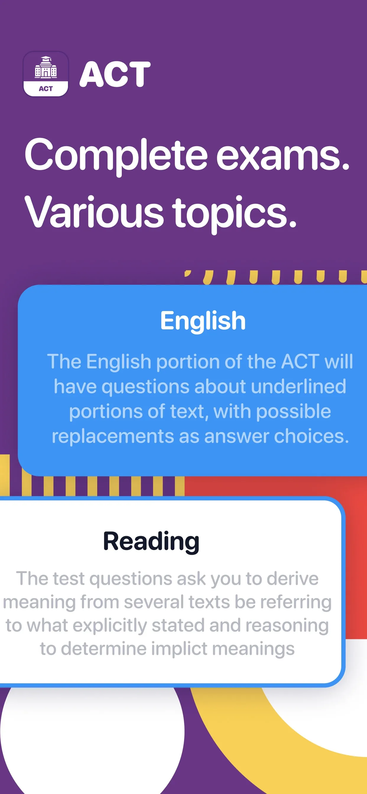 ACT Prep iphone screenshot 1