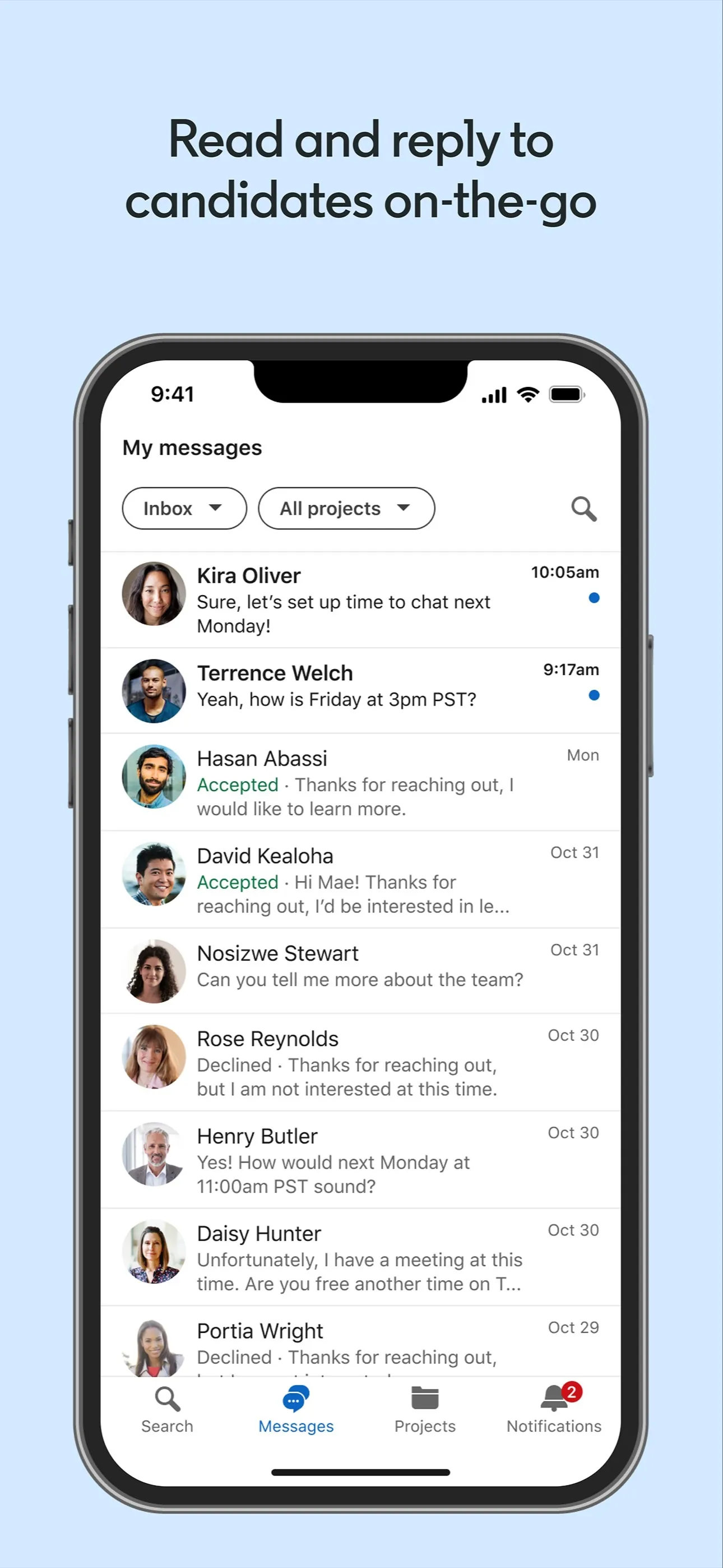 LinkedIn Recruiter iphone screenshot 4