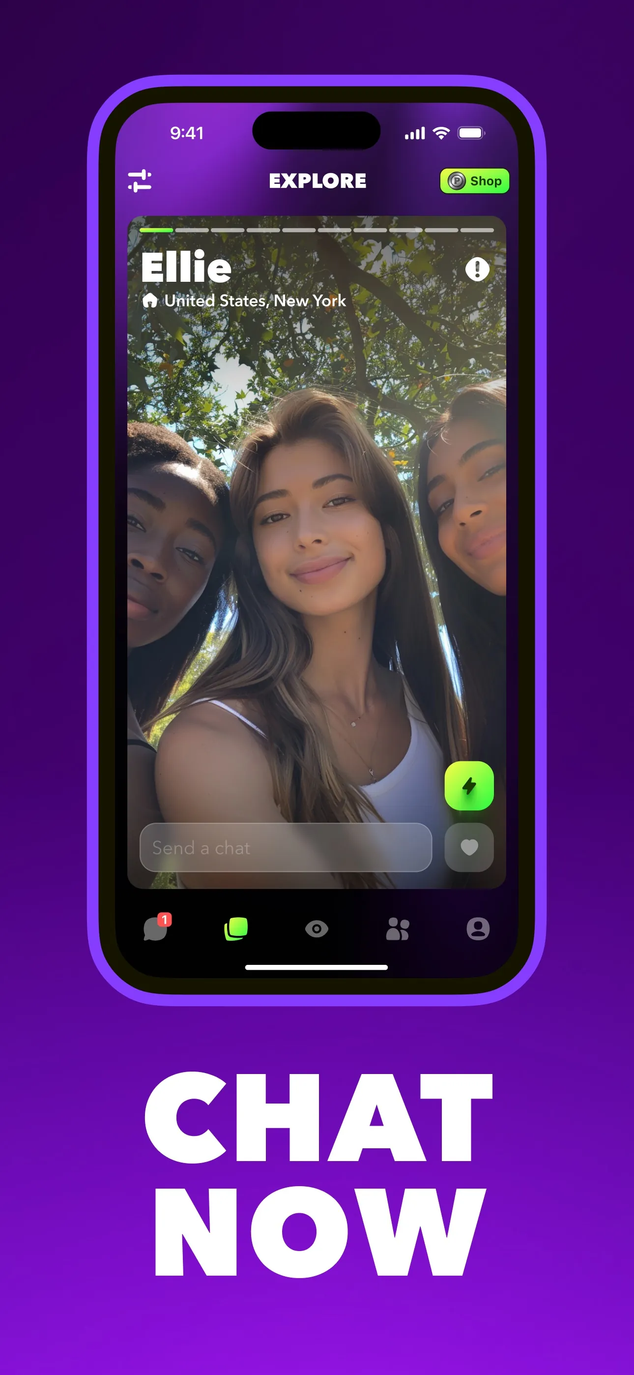 PNK – chat now iphone screenshot 1