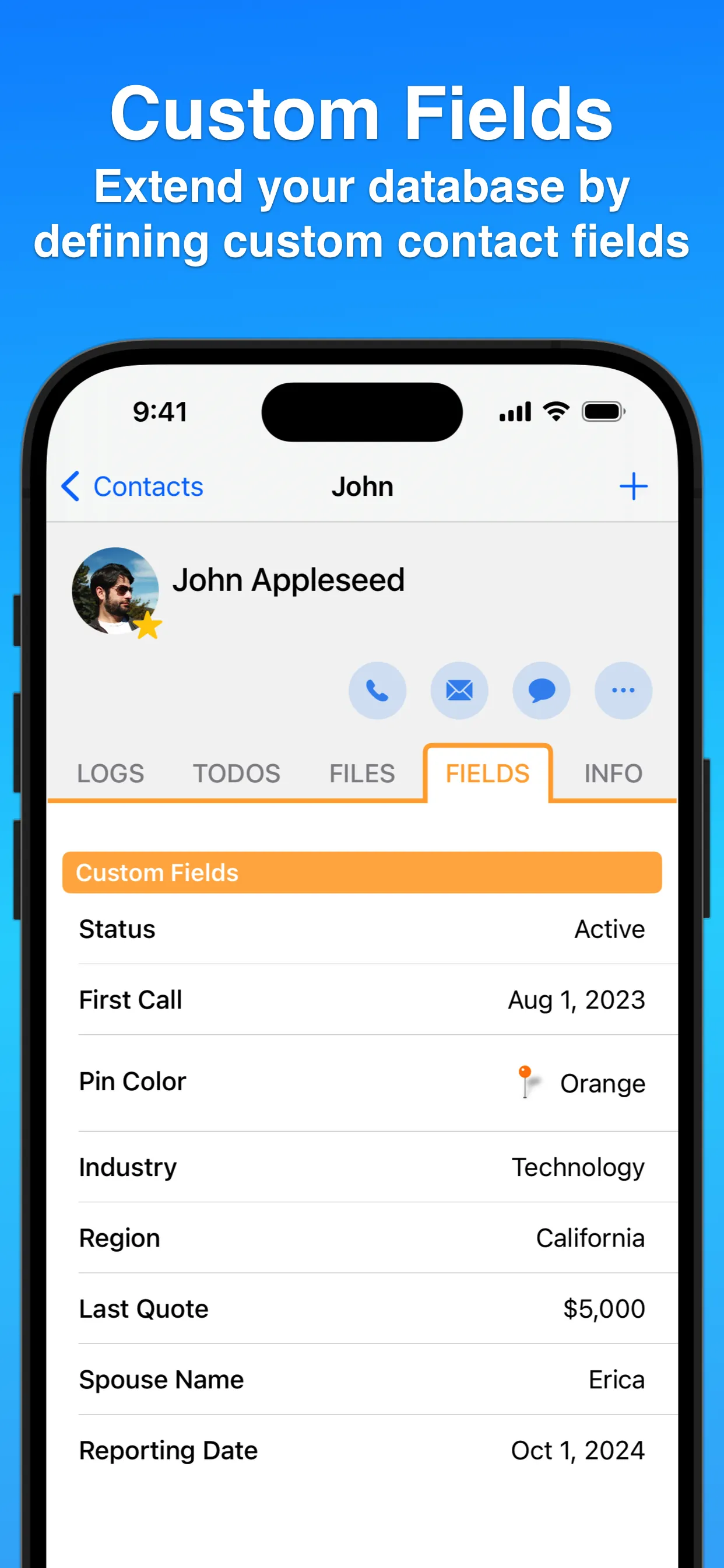 Contacts Journal CRM iphone screenshot 5