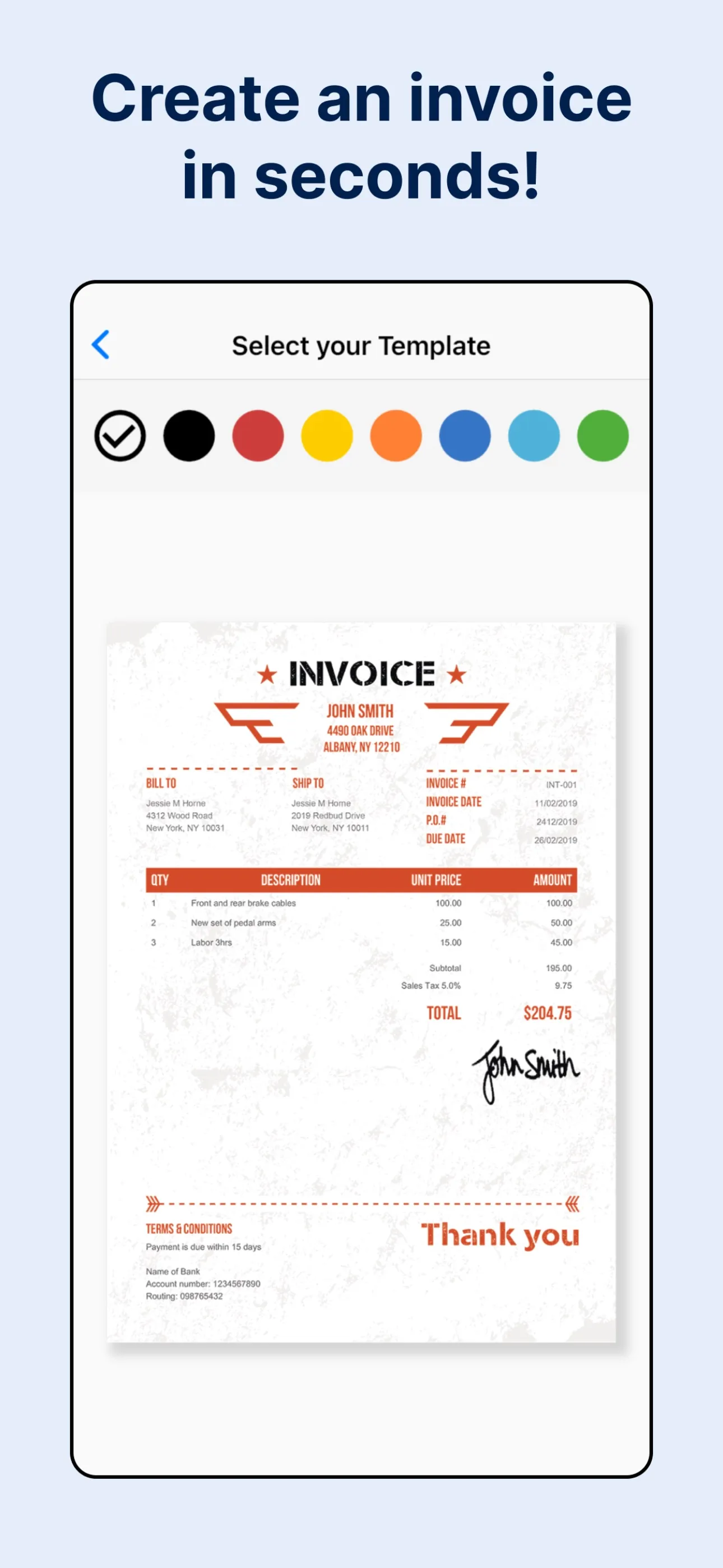 Invoice Maker by Invoice Home iphone screenshot 1