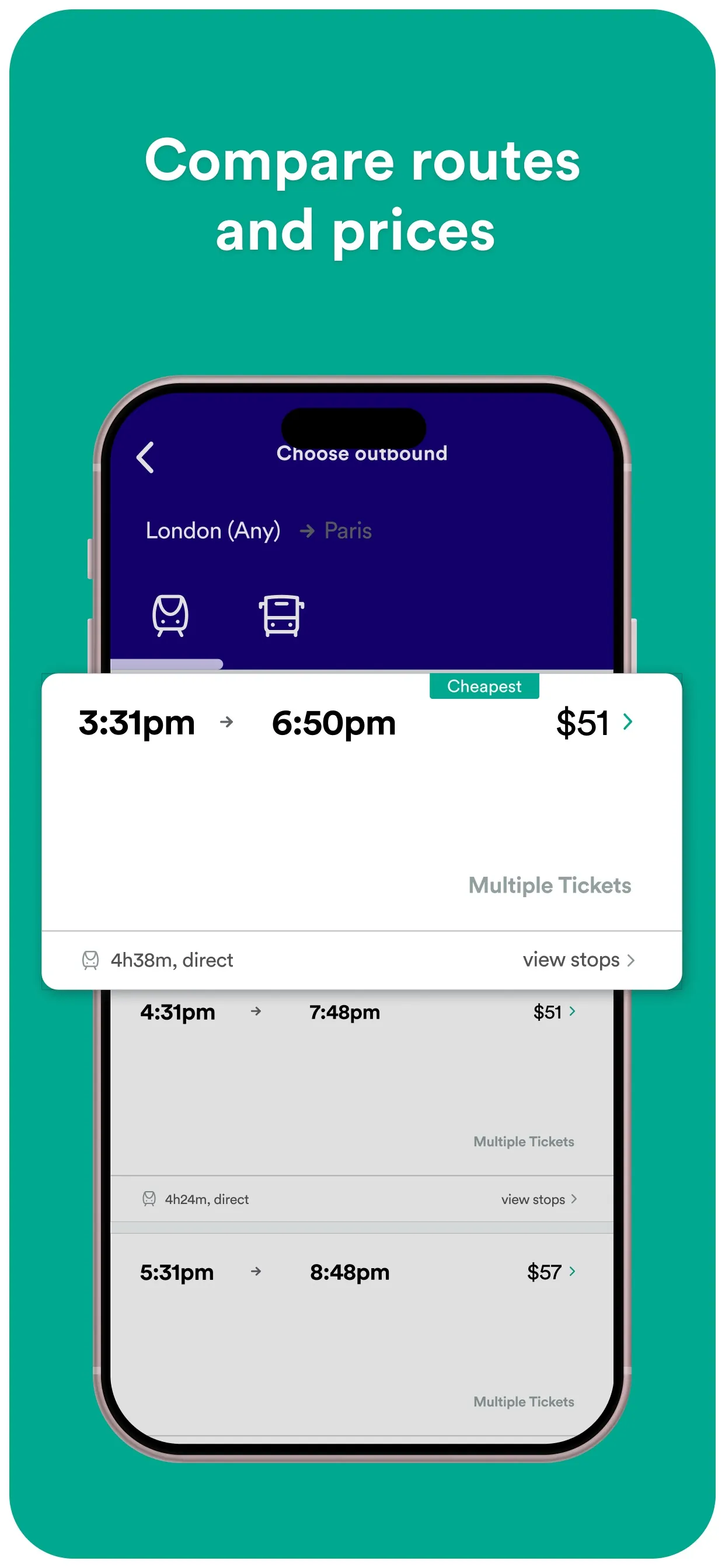 Trainline: Cheap Train Tickets iphone screenshot 3