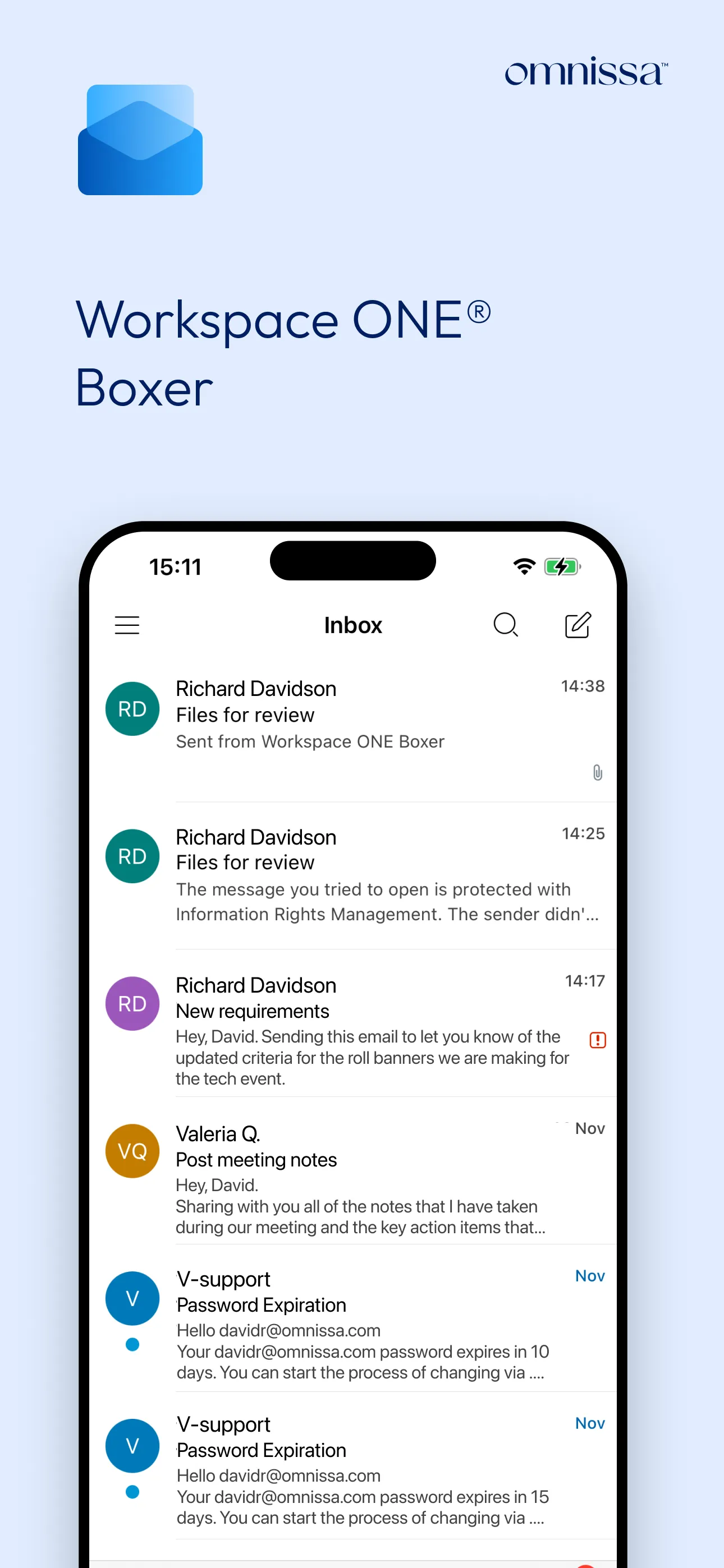Boxer - Workspace ONE iphone screenshot 1