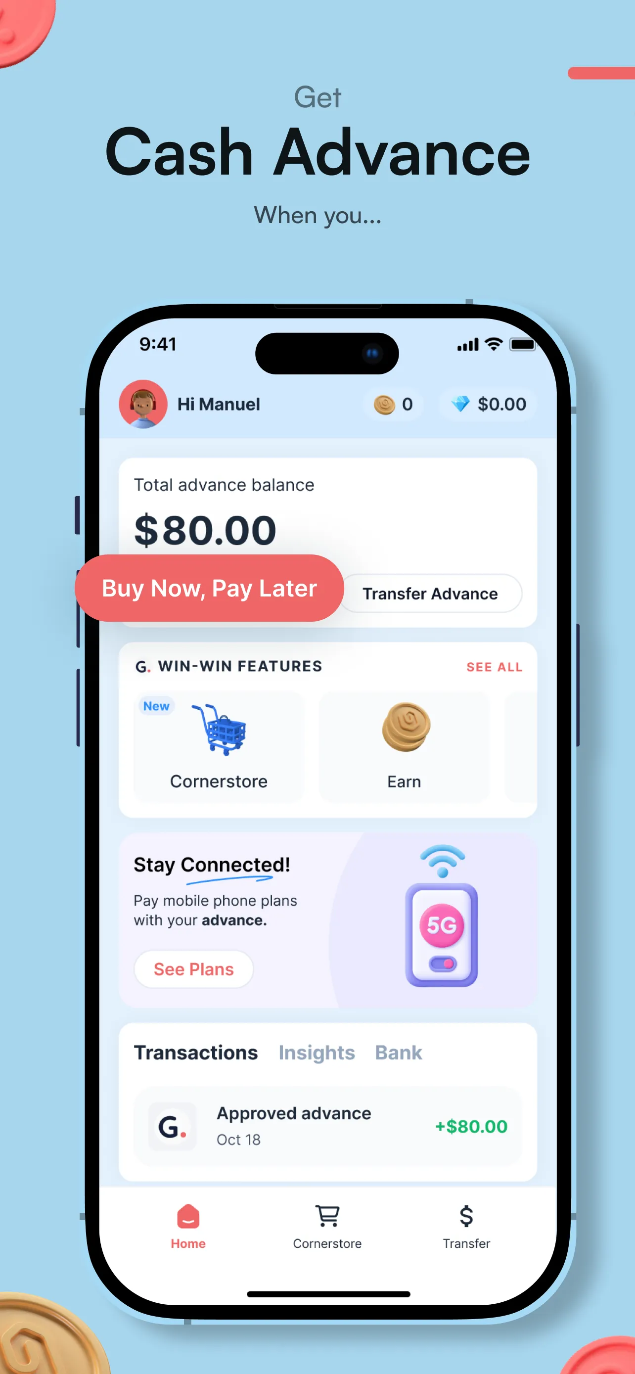 Gerald - Cash Advance iphone screenshot 2