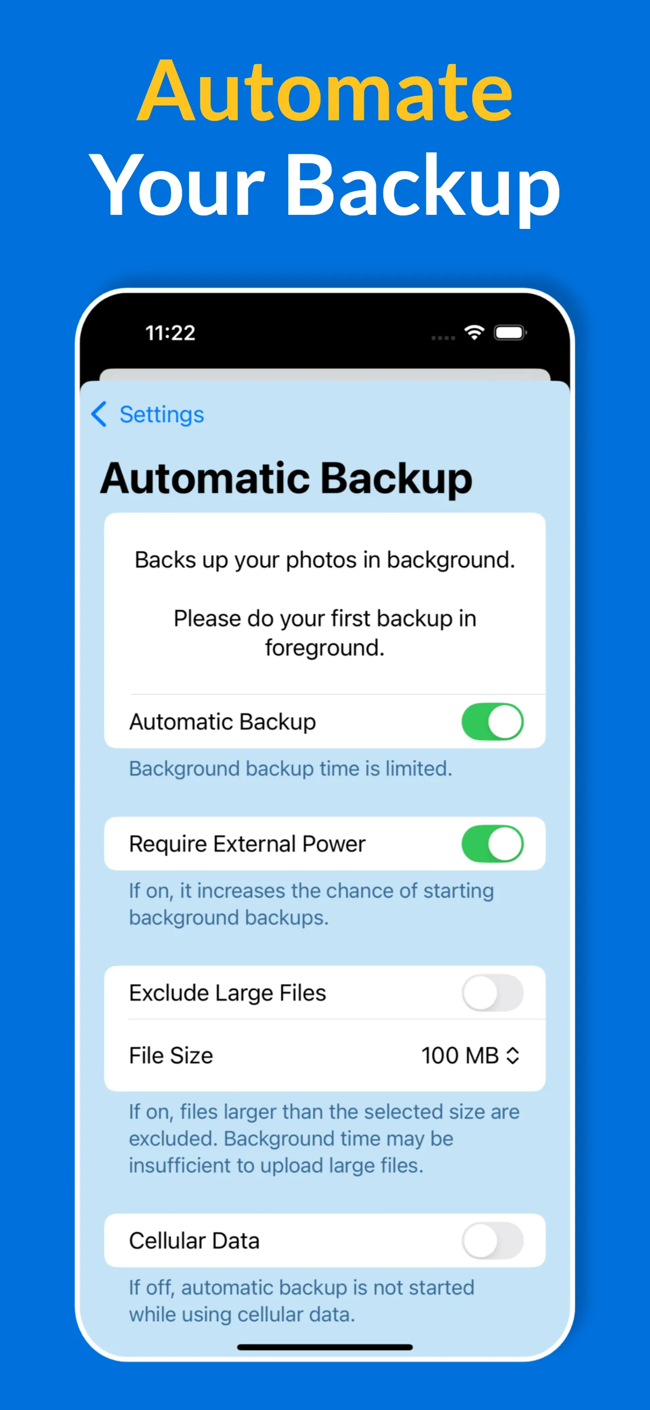 Photo Backup for QNAP iphone screenshot 2