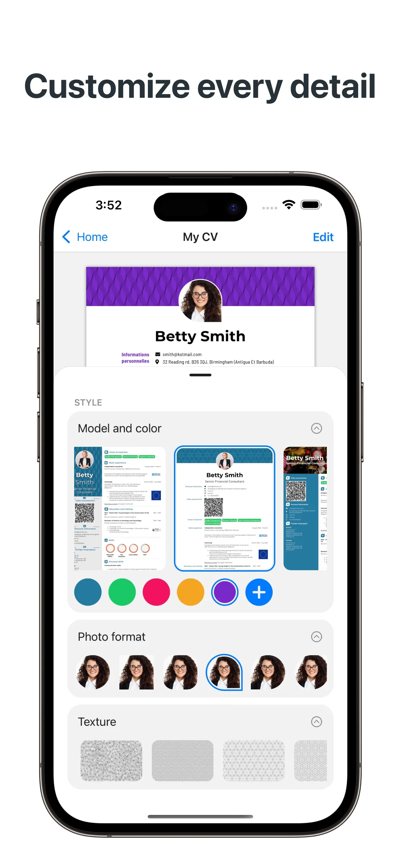 Intelligent CV Maker - CVpop iphone screenshot 7