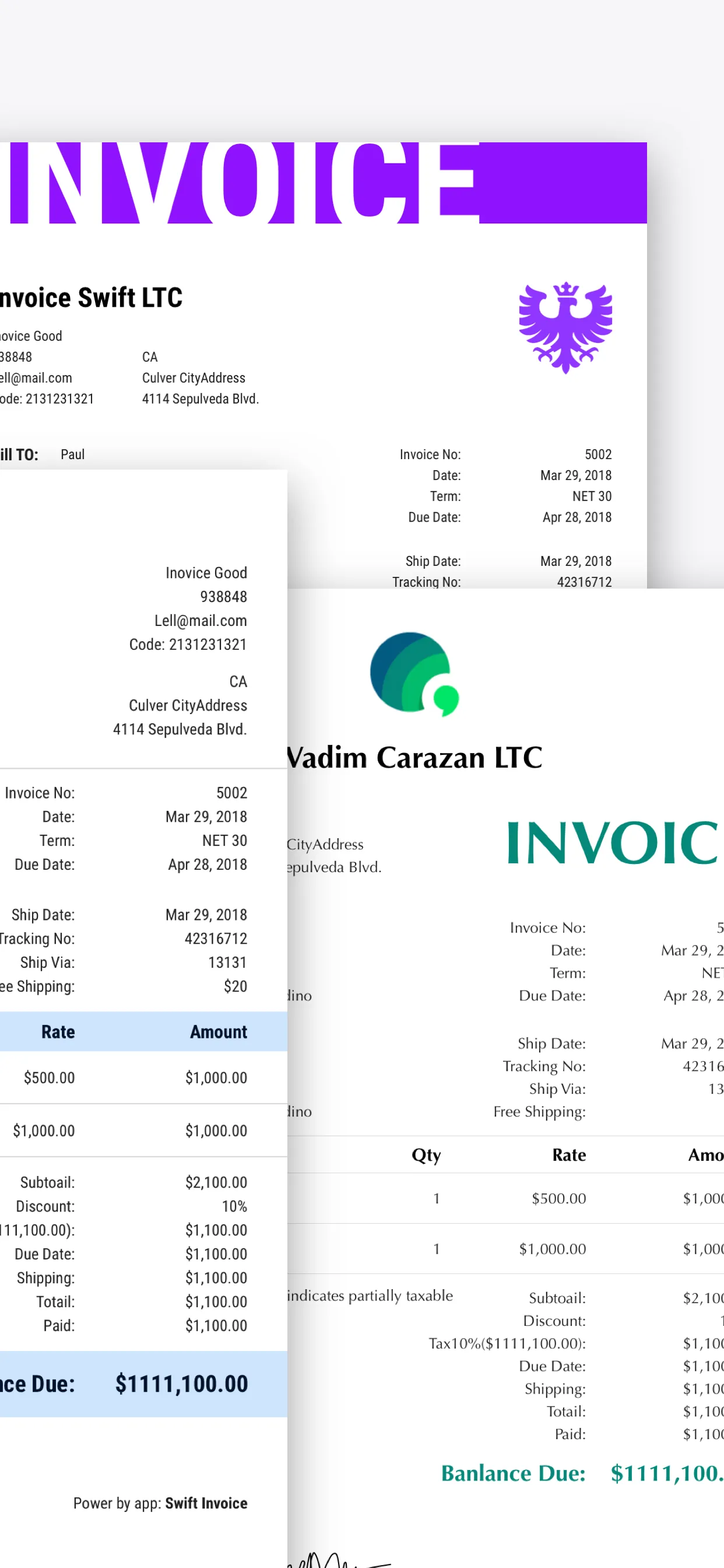 Swift Invoice, Invoice Maker, iphone screenshot 7