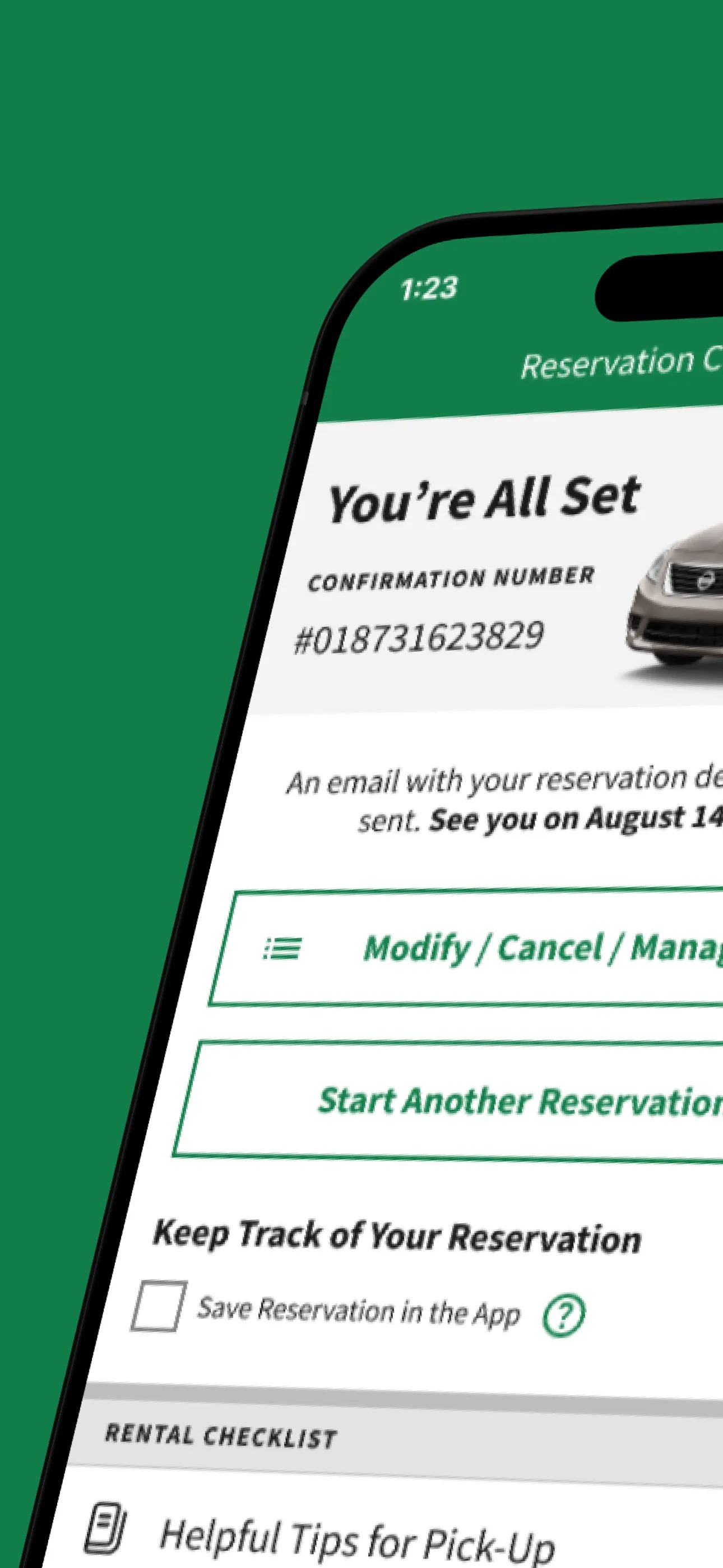 Enterprise Rent-A-Car iphone screenshot 2