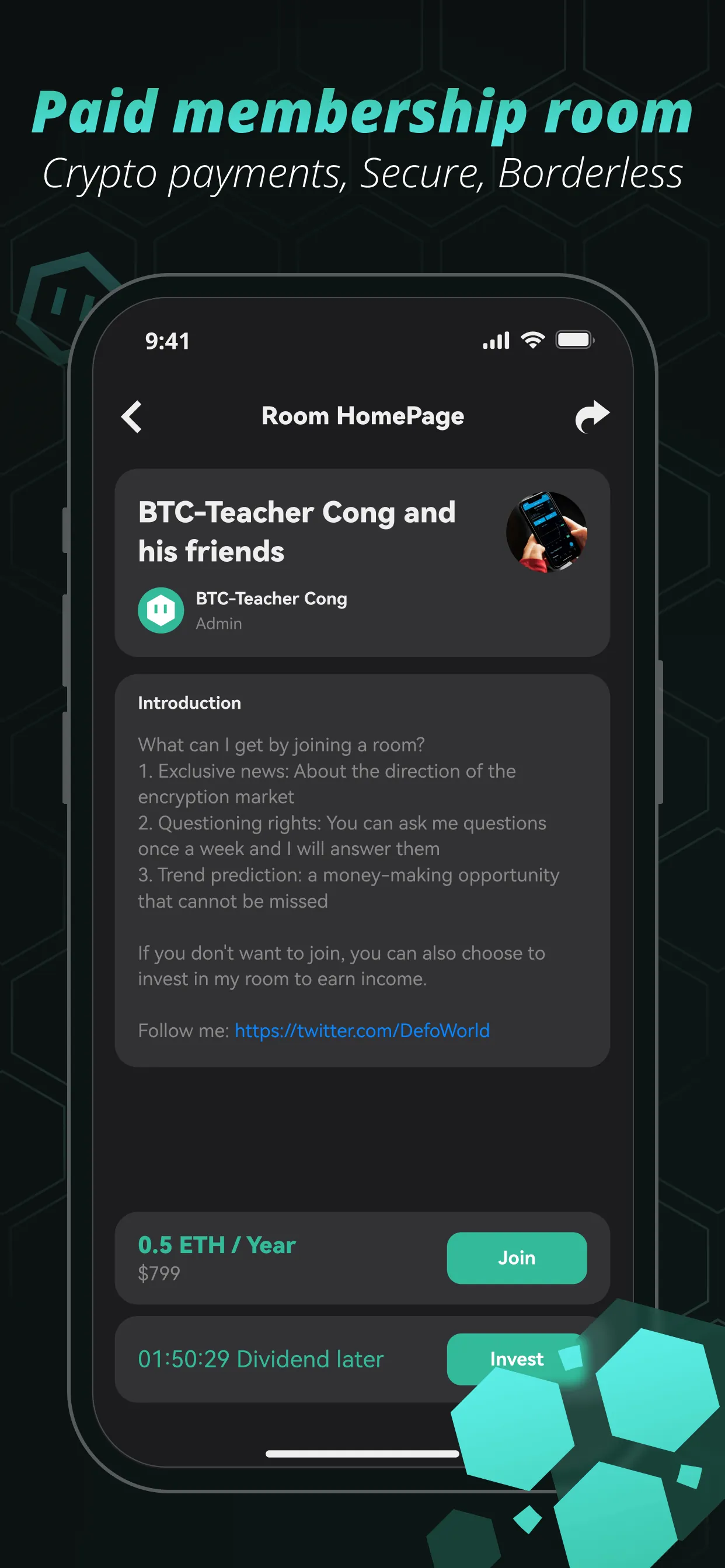 DeFO - Web3 Member Community iphone screenshot 1