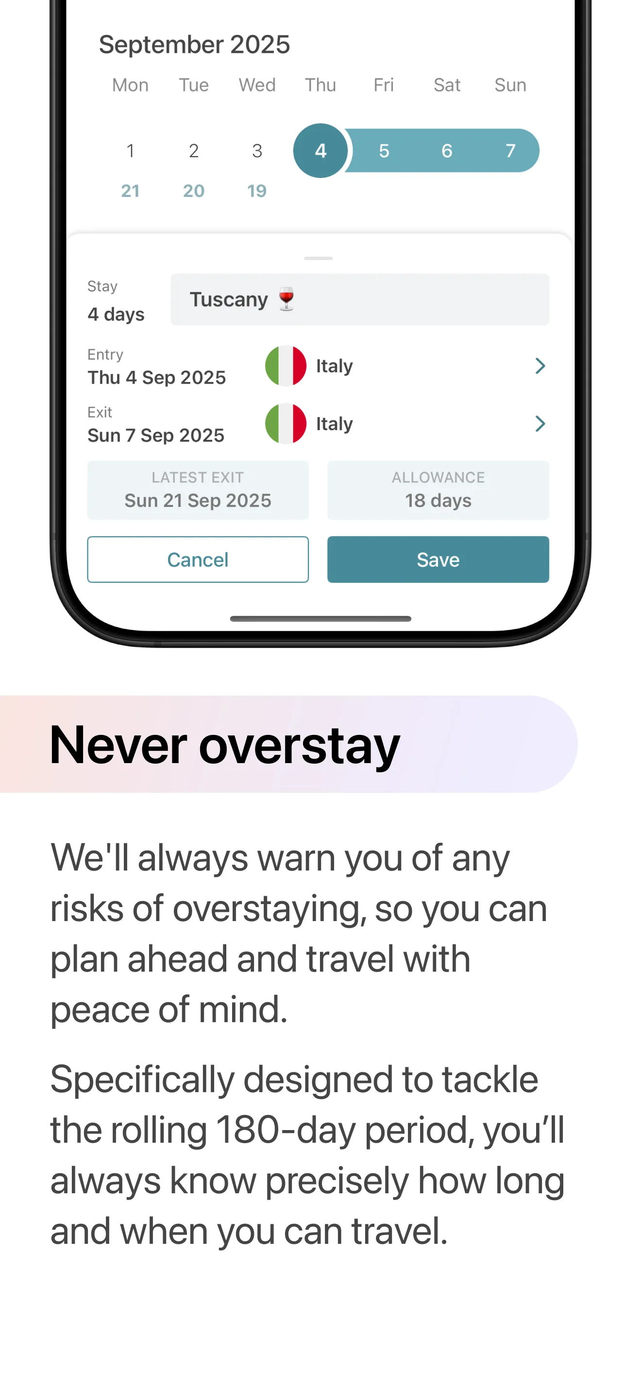 Schengen Simple iphone screenshot 5
